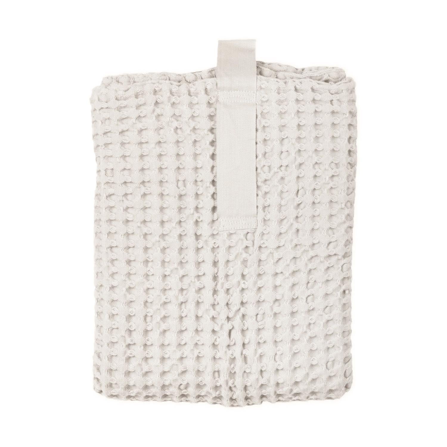 Big Waffle Badematte 80x55cm stone Biobaumwolle