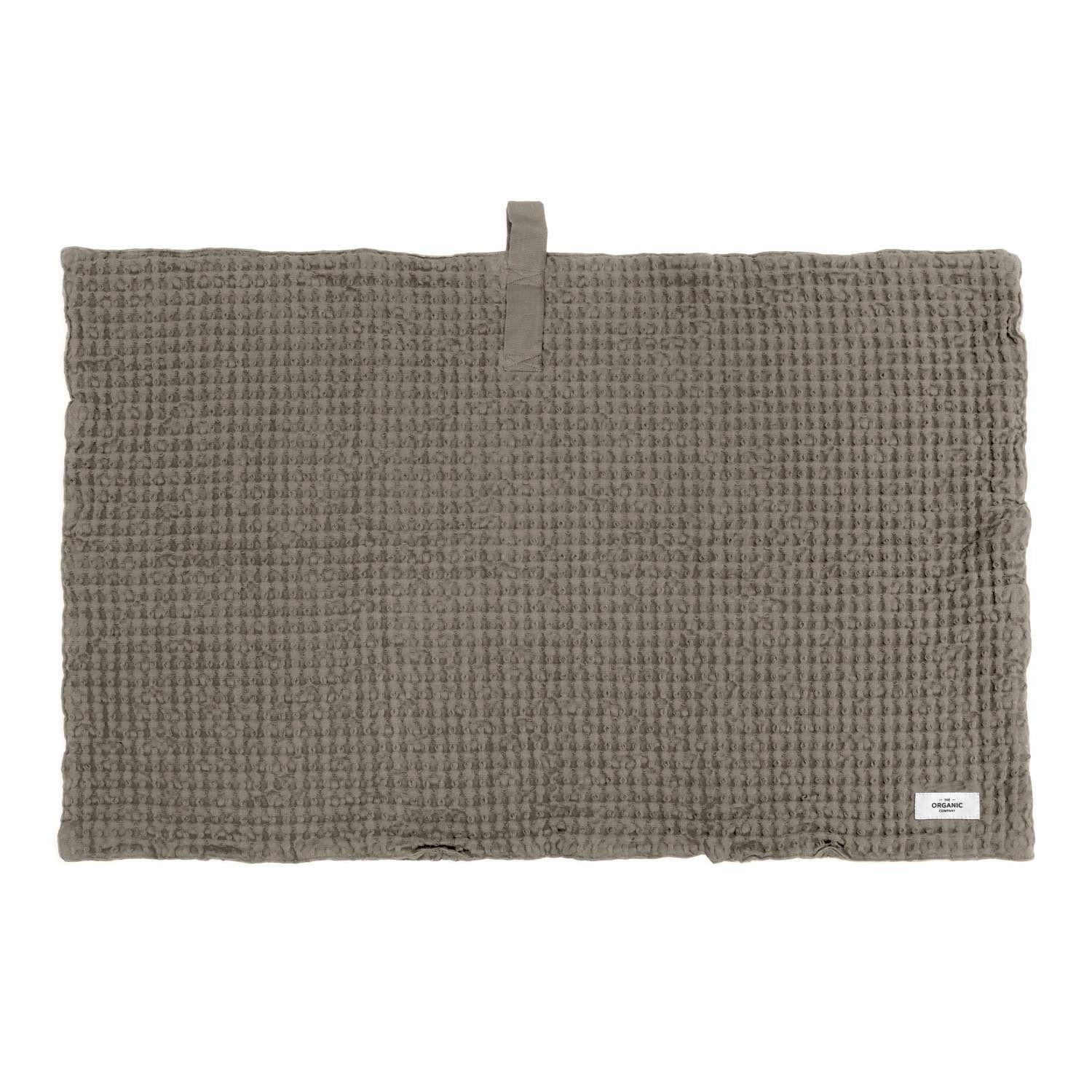 Big Waffle Bath mat 80x55cm Clay organic cotton