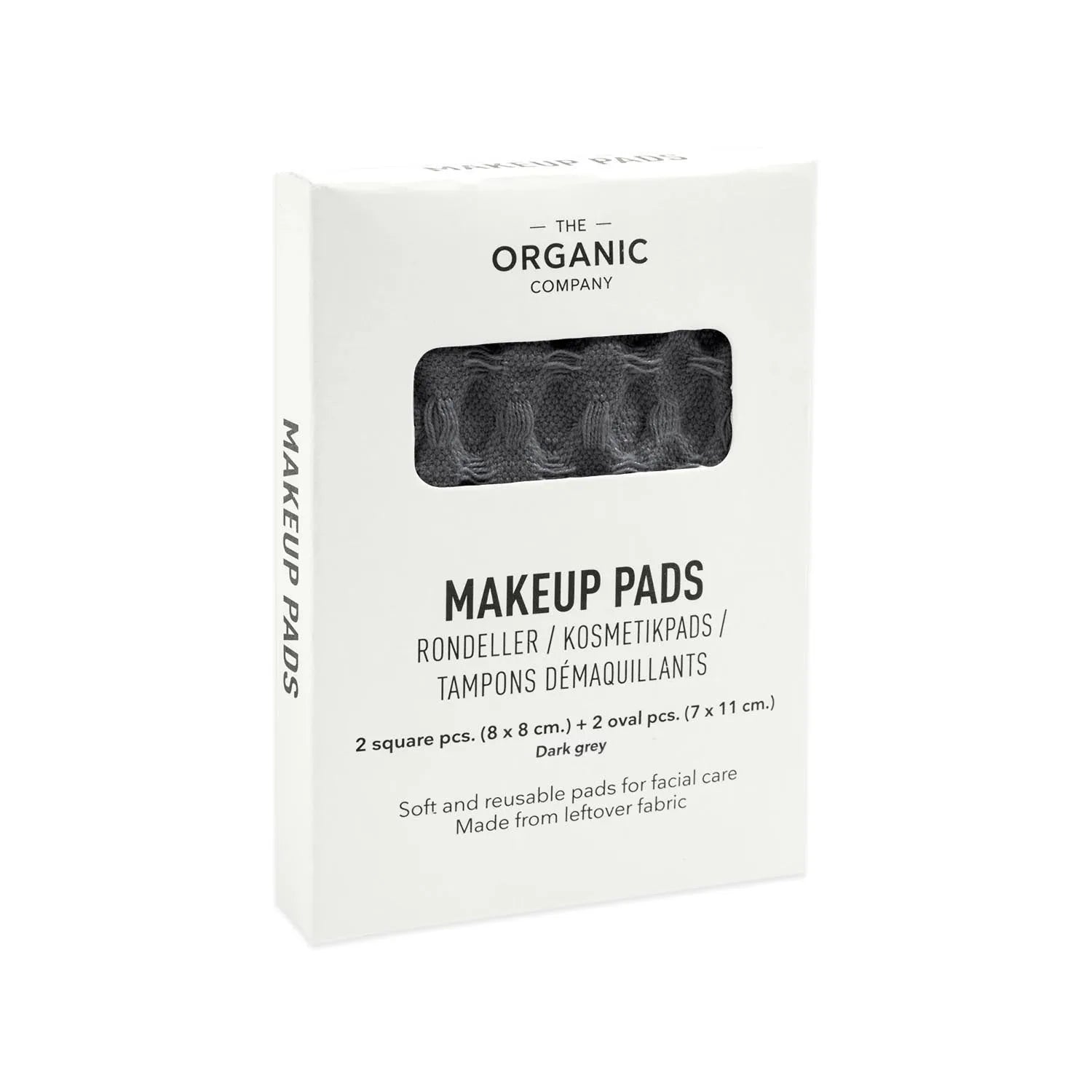 Big Waffle 4er Set Makeup Pads 8x8cm dark grey Biobaumwolle in 0 präsentiert im Onlineshop von KAQTU Design AG. Badzubehör ist von The Organic Company