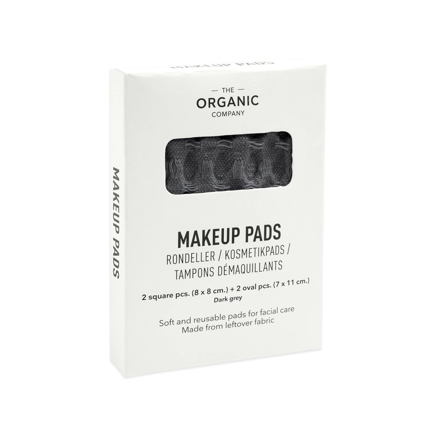 Big Waffle 4er Set Makeup Pads 8x8cm dark grey Biobaumwolle in 0 präsentiert im Onlineshop von KAQTU Design AG. Badzubehör ist von The Organic Company