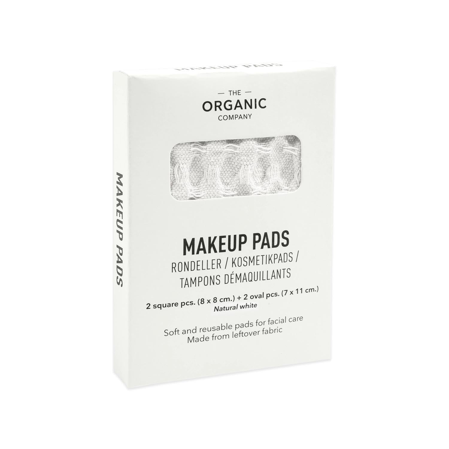 Big Waffle 4er Set Makeup Pads 8x8cm natural white in 0 präsentiert im Onlineshop von KAQTU Design AG. Badzubehör ist von The Organic Company