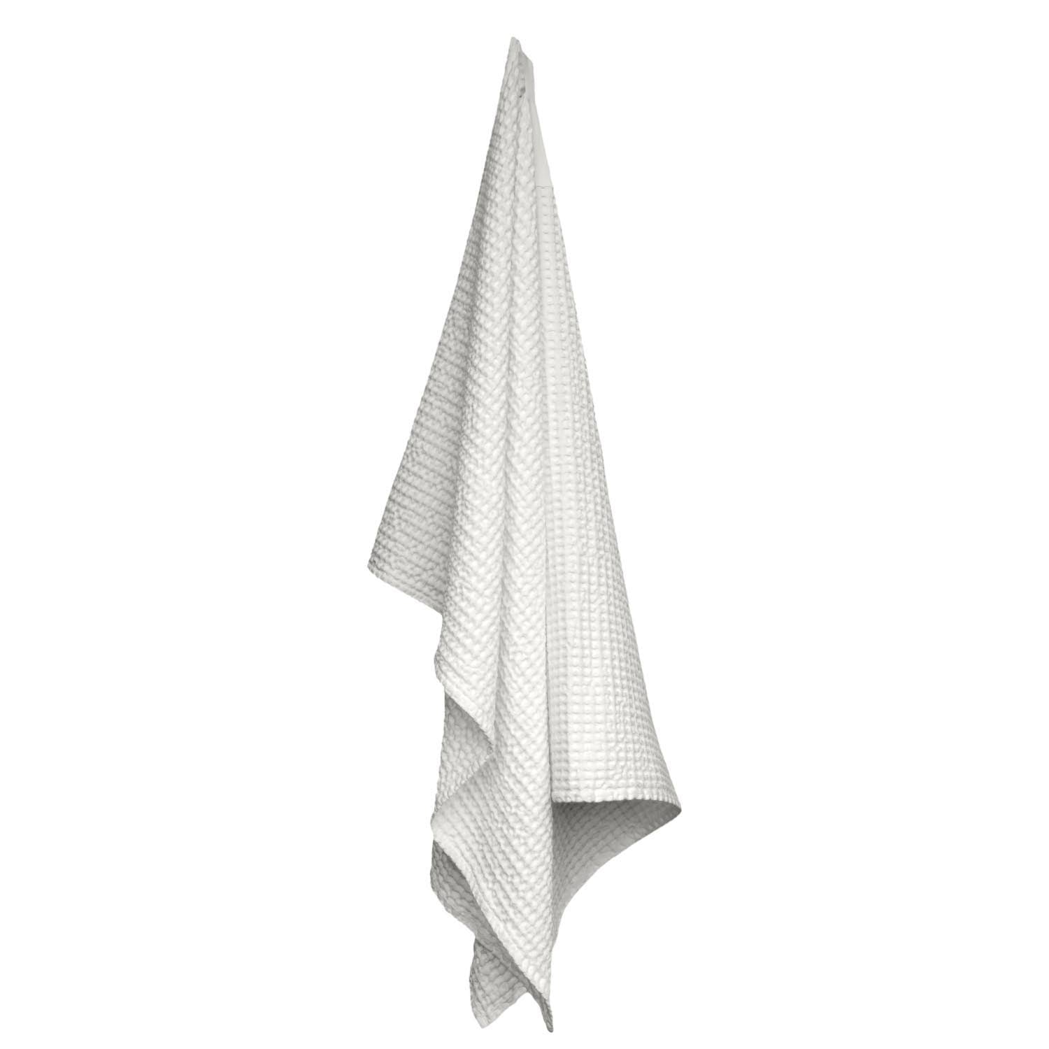 Big Waffle Badetuch 100x150cm natural white Biobaumwolle