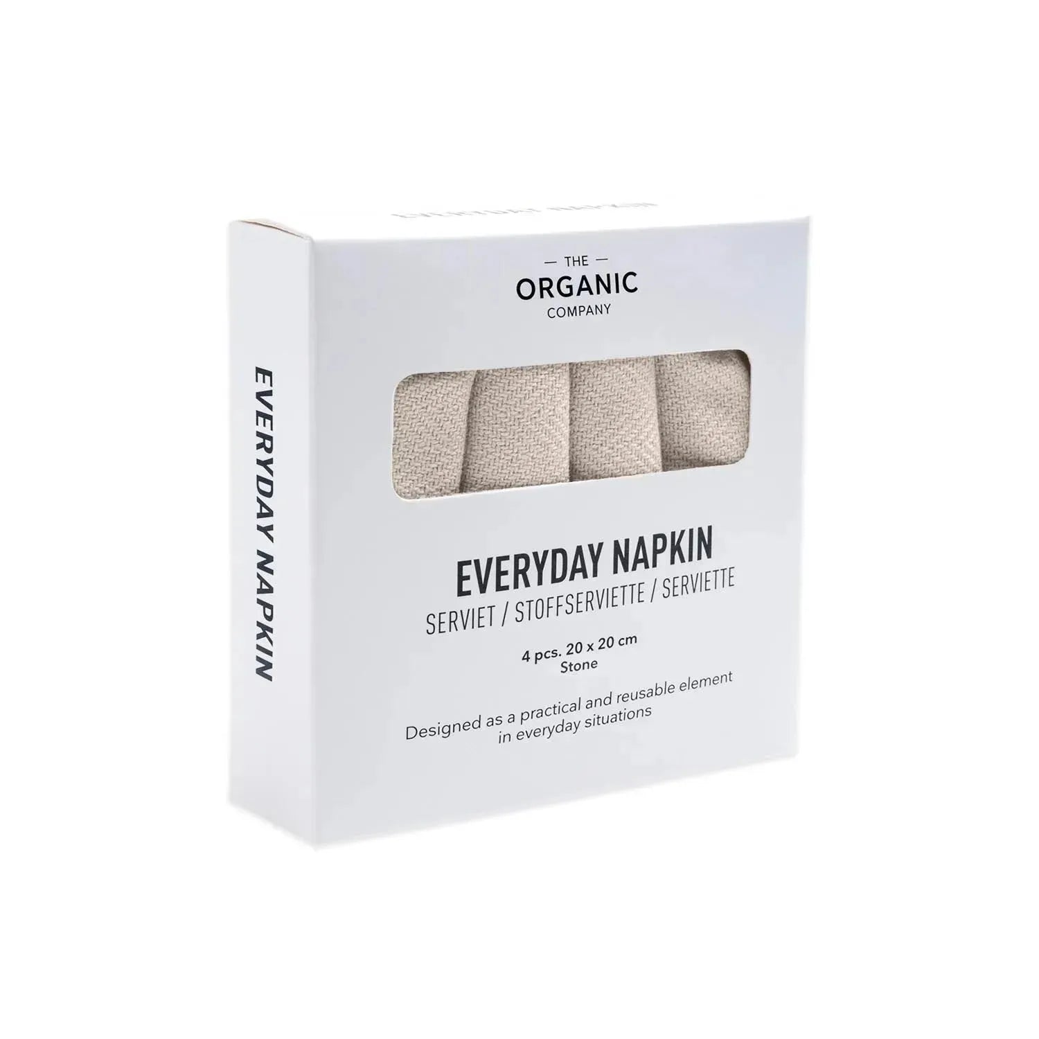 Everyday 4er Set Stoffserviette 20x20cm stone Biobaumwolle in 0 präsentiert im Onlineshop von KAQTU Design AG. Servietten ist von The Organic Company