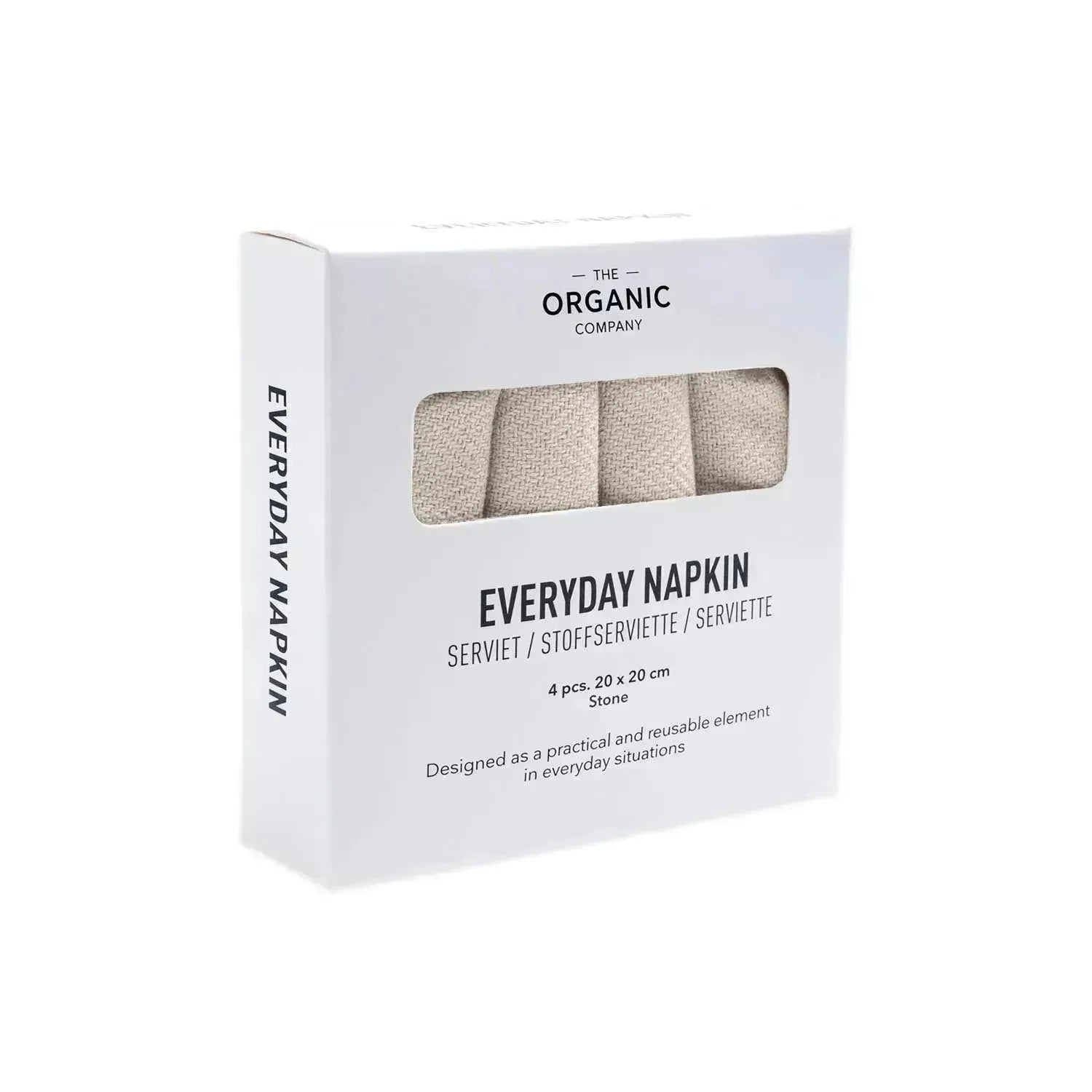 Everyday 4er Set Stoffserviette 20x20cm stone Biobaumwolle in 0 präsentiert im Onlineshop von KAQTU Design AG. Servietten ist von The Organic Company