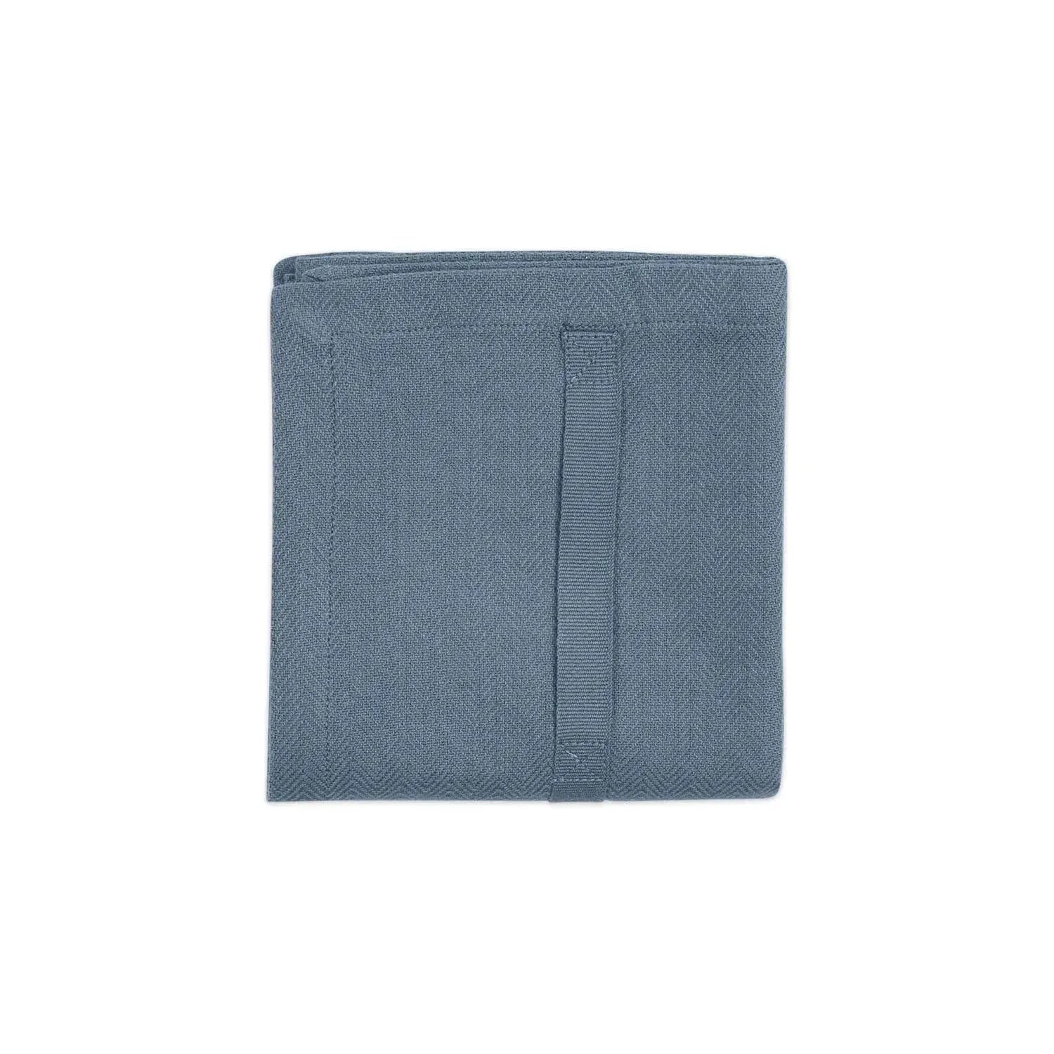 Hochwertiges Geschirrtuch aus Biobaumwolle, 53x86cm, in stilvollem Grau-Blau von The Organic Company.