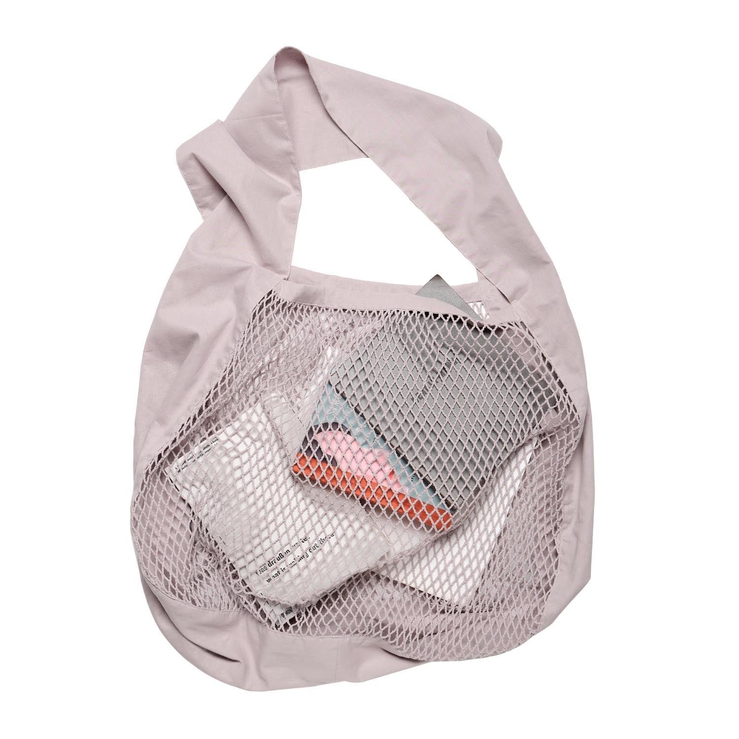 Net shoulder Tasche 44x15x45cm dusty lavendel Biobaumwolle in 0 präsentiert im Onlineshop von KAQTU Design AG. Küchenhelfer ist von The Organic Company