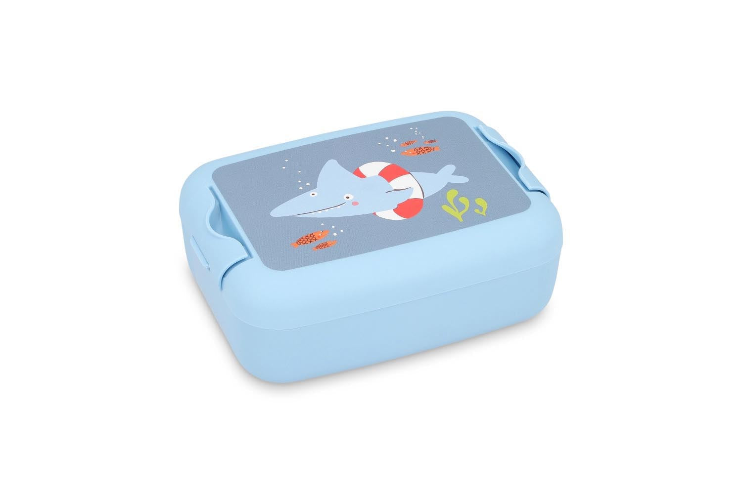 Silly Beasties Lunchbox Hai blau in Blau präsentiert im Onlineshop von KAQTU Design AG. Aufbewahrungsbehälter ist von Amuse