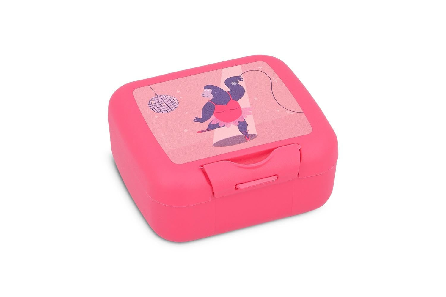 Silly Beasties Snackbox Gorilla pink in Rot präsentiert im Onlineshop von KAQTU Design AG. Aufbewahrungsbehälter ist von Amuse