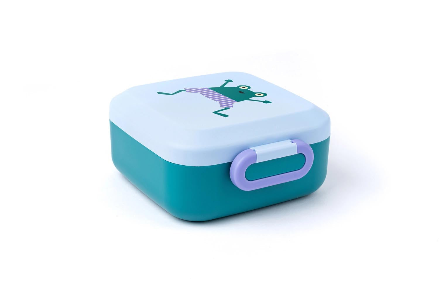Rikko Lunchbox Frosch lagoon sky in Blau präsentiert im Onlineshop von KAQTU Design AG. Aufbewahrungsbehälter ist von Amuse