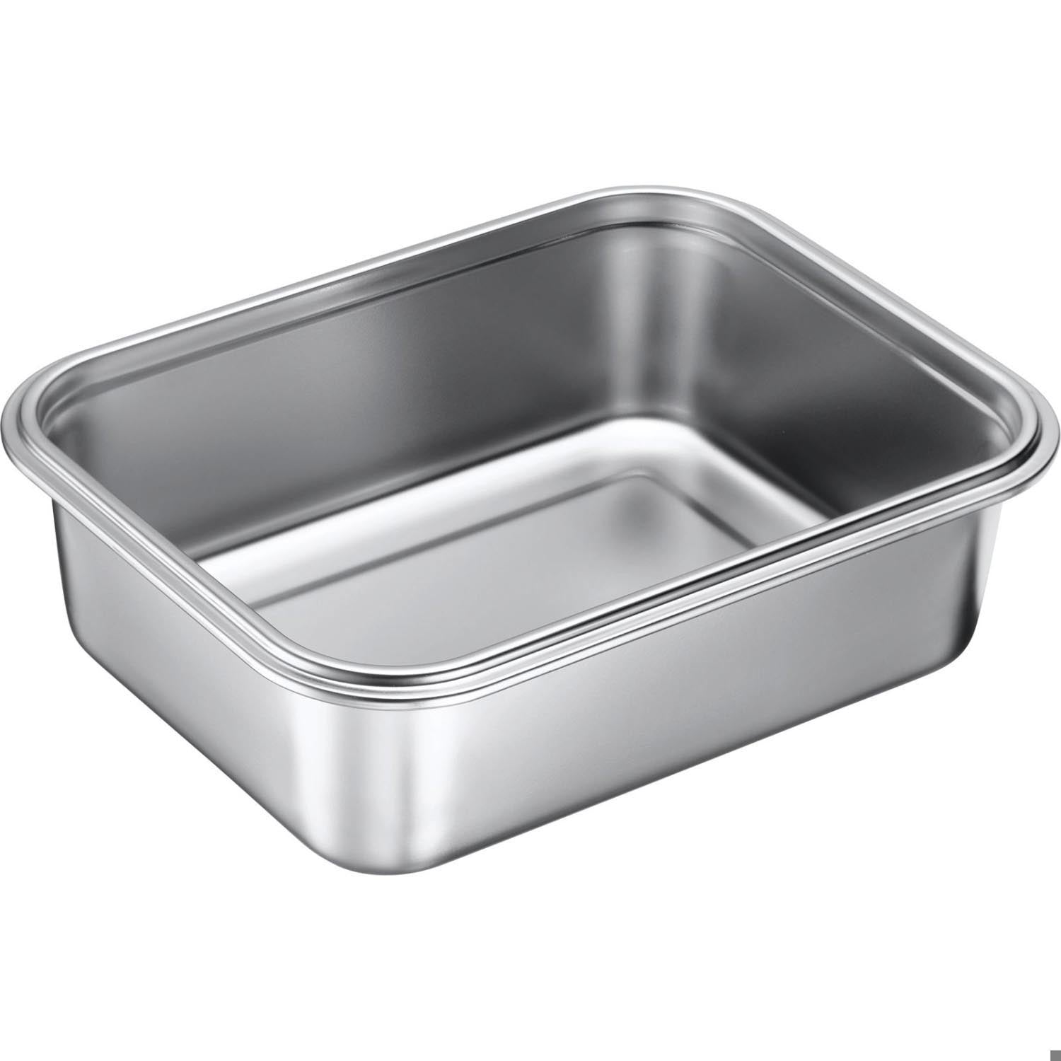 Robuste Edelstahl-Lunchbox mit 2250ml Volumen, ideal für unterwegs. Nachhaltig, langlebig und auslaufsicher.
