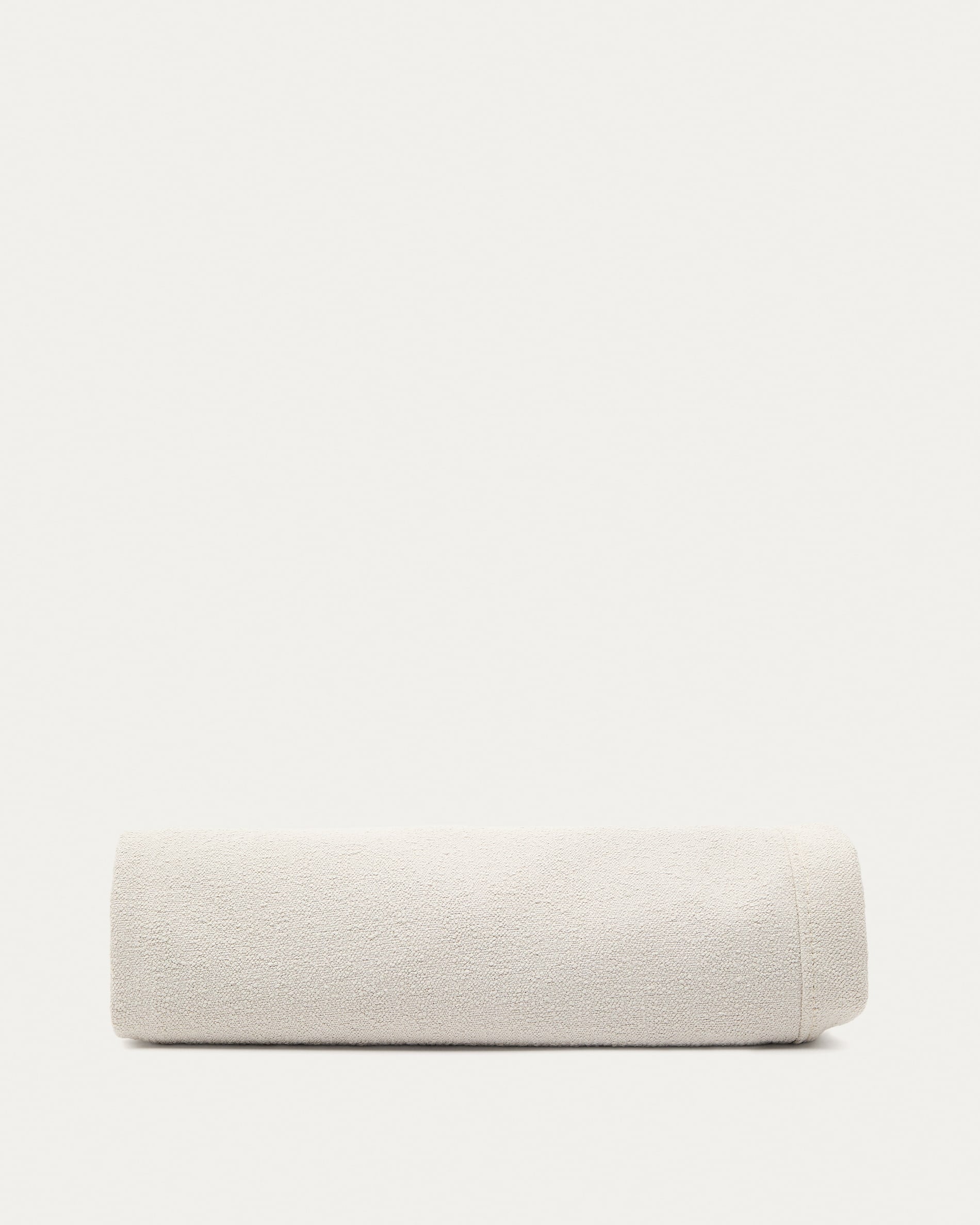 Cover for bed odum made of beige micro bouclé for a mattress 180 x 200 cm