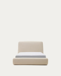Lit Martina déhoussable en bouclé écru pour matelas 90 x 200 cm FSC Mix