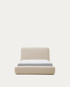 Lit Martina déhoussable en bouclé écru pour matelas 90 x 200 cm FSC Mix