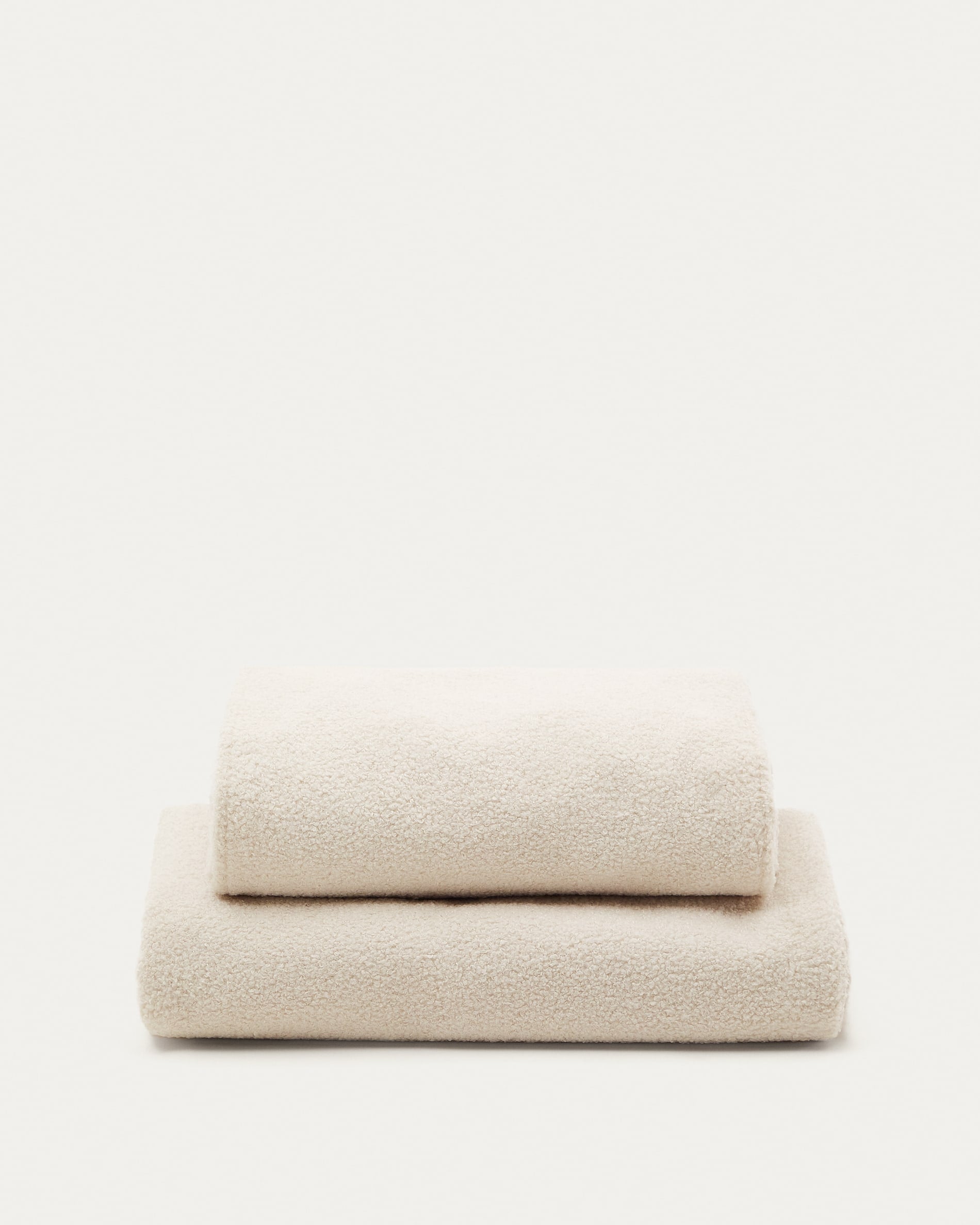 Reference for Martina bed in Bouclé Color Ecru for mattress 180 x 200 cm