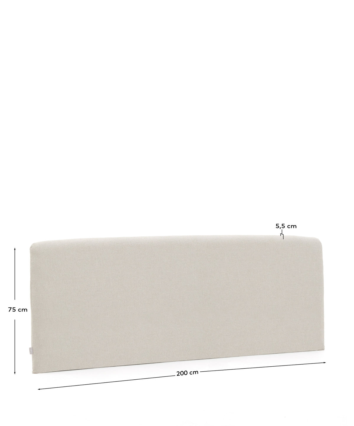 Abziehbares Kopfteil Valma aus perlfarbener Chenille für Betten bis 180 cm Breite in Perle präsentiert im Onlineshop von KAQTU Design AG. Kopfteile ist von Kave Home