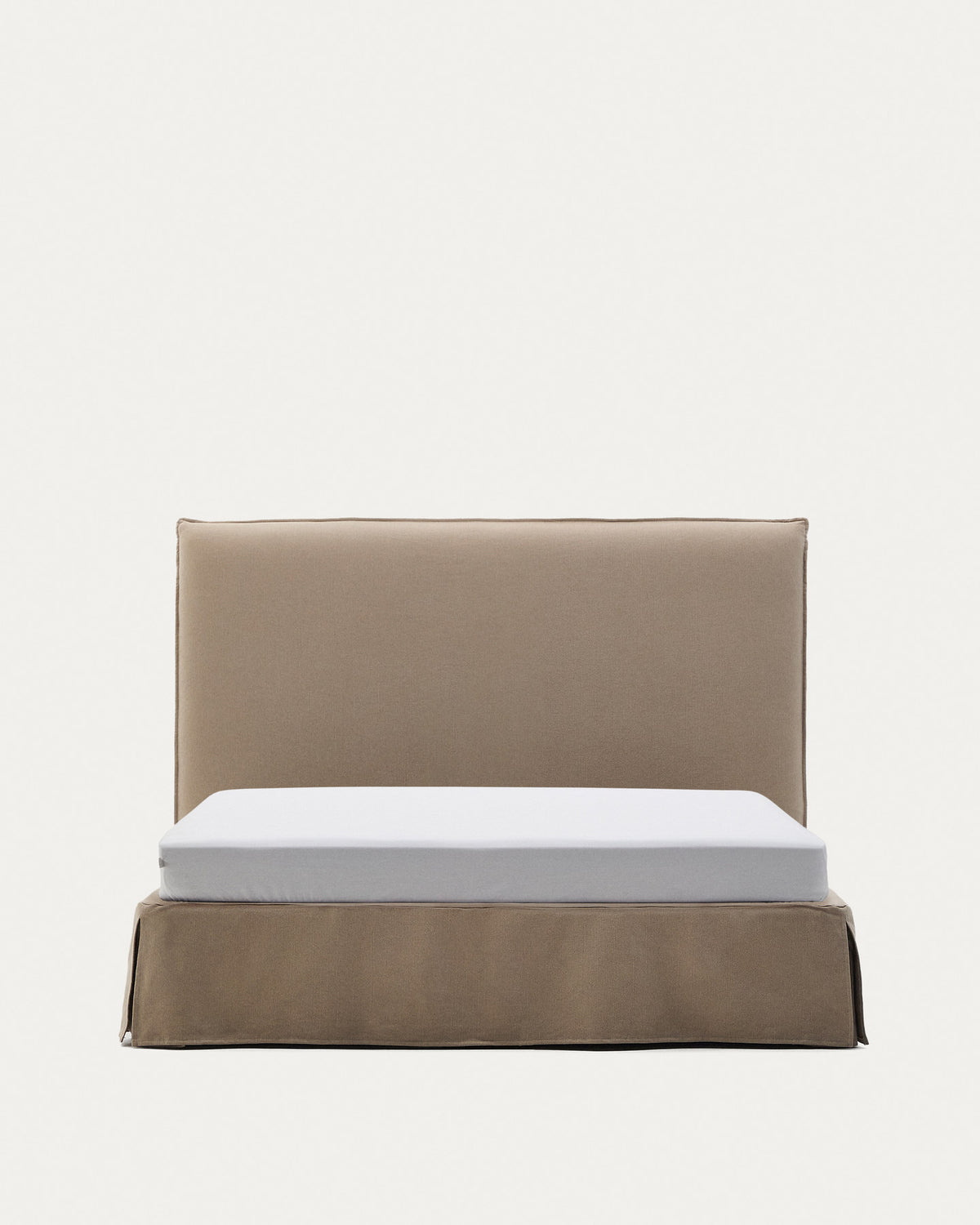Bett mit abnehmbarem Bezug Jaira aus Leinen und Baumwolle taupe für eine Matratze von 160 x 200 cm FSC Mix Credit in Taupe präsentiert im Onlineshop von KAQTU Design AG. Bett ist von Kave Home