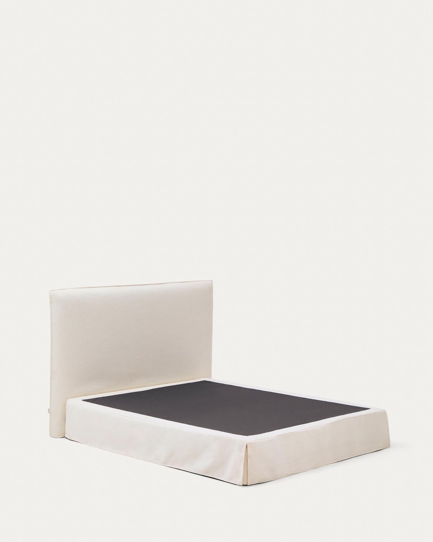 Abziehbares Bett Jaira in weißer Chenille für Matratzengröße 160 x 200 cm, FSC Mix Credit in  präsentiert im Onlineshop von KAQTU Design AG. Bett ist von Kave Home