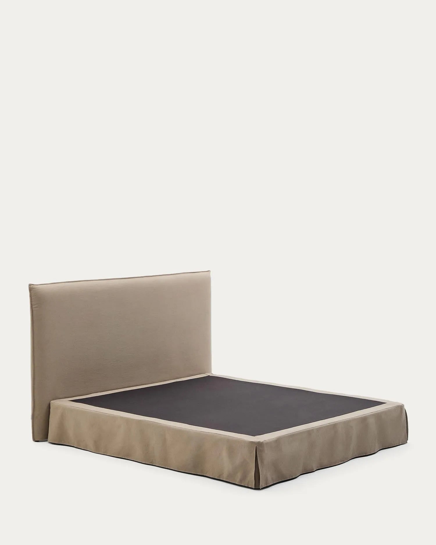 Bett mit abnehmbarem Bezug Jaira aus Leinen und Baumwolle taupe für eine Matratze von 180 x 200 cm FSC Mix Credit in Taupe präsentiert im Onlineshop von KAQTU Design AG. Bett ist von Kave Home