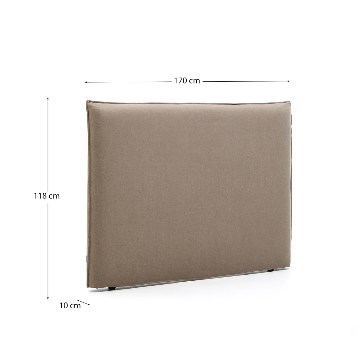 Kopfteil mit abnehmbarem Bezug Jaira aus Leinen und Baumwolle taupe für ein Bett von 150 cm FSC Mix Credit in Taupe präsentiert im Onlineshop von KAQTU Design AG. Kopfteile ist von Kave Home