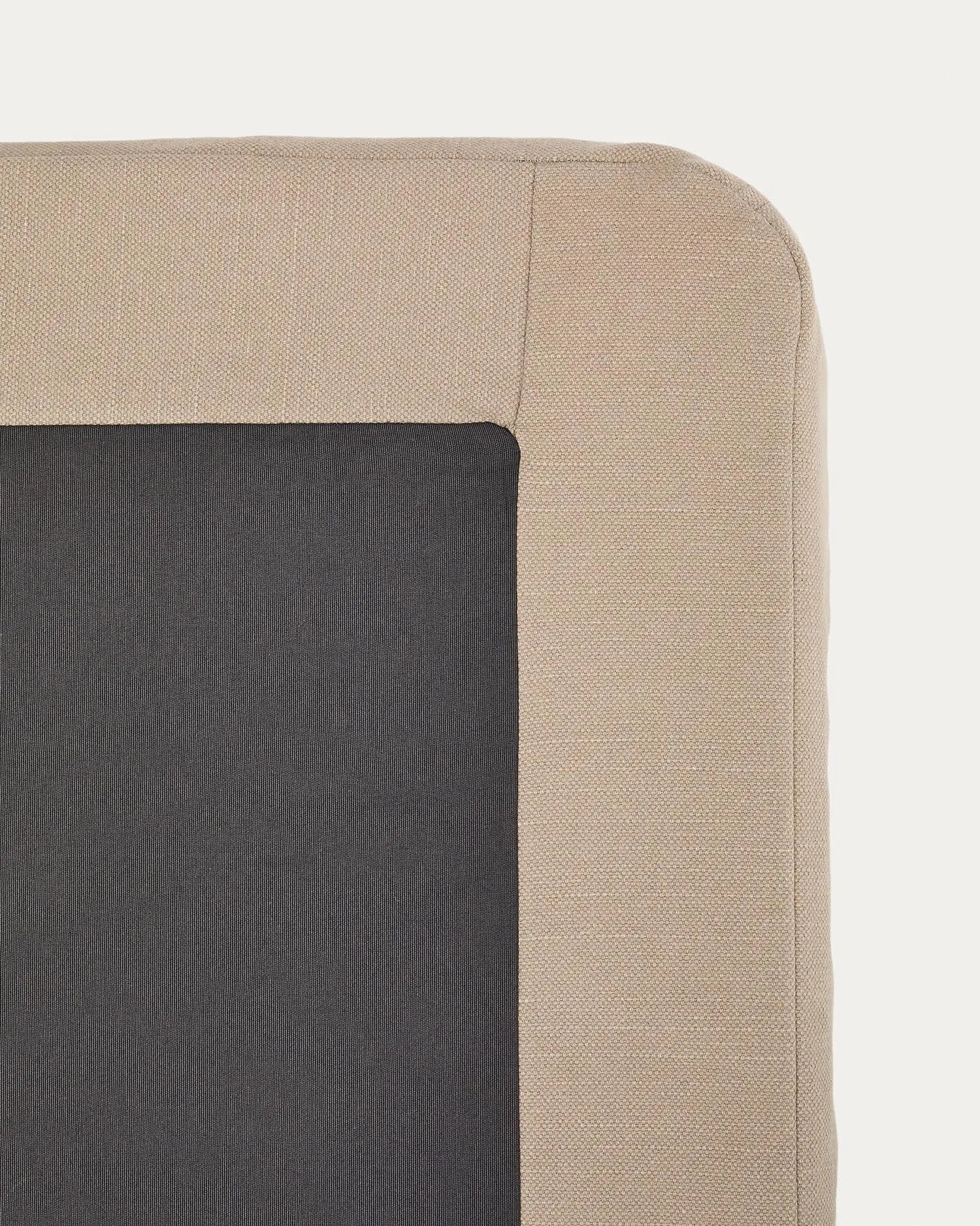 Bettgestell mit abnehmbarem Bezug Jaira aus Leinen und Baumwolle taupe für eine Matratze von 150 x 190 cm   in Taupe präsentiert im Onlineshop von KAQTU Design AG. Bett ist von Kave Home
