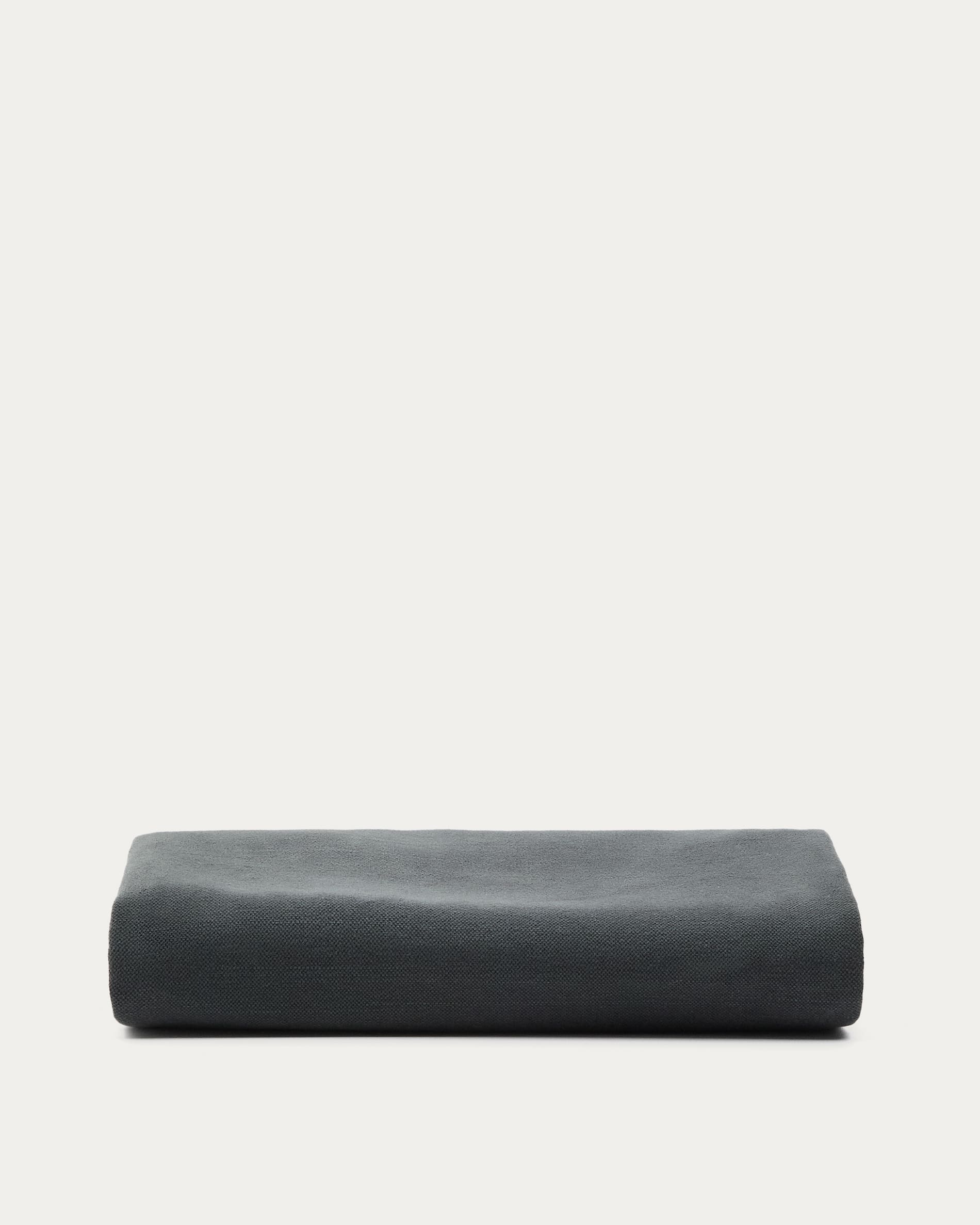 Reference for bed frame Jaira made of linen and cotton anthracite gray for a mattress 1