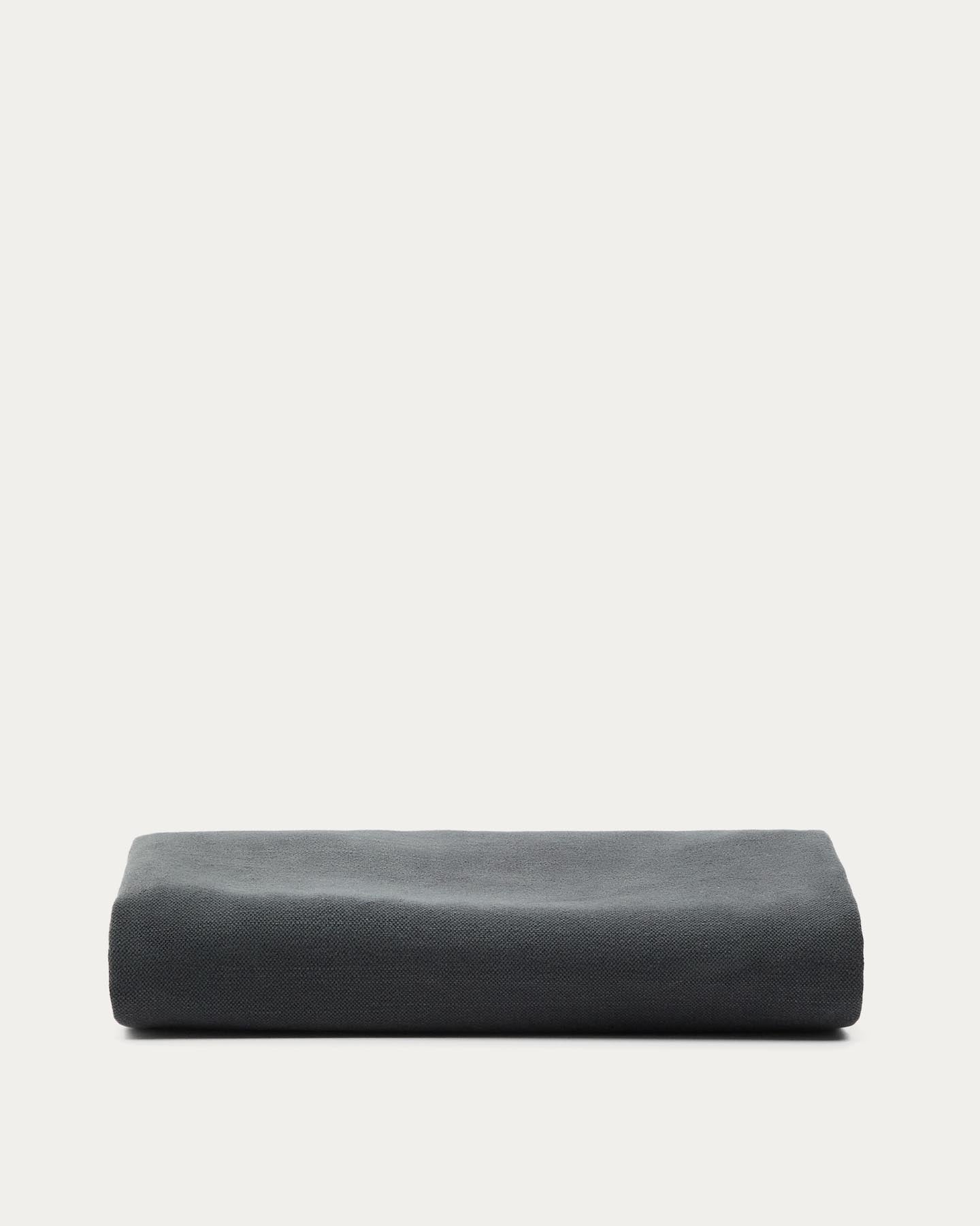 Bezug für Bettgestell Jaira aus Leinen und Baumwolle anthrazitgrau für eine Matratze von 160 x 200 cm in Anthrazit präsentiert im Onlineshop von KAQTU Design AG. Zubehör Bett ist von Kave Home