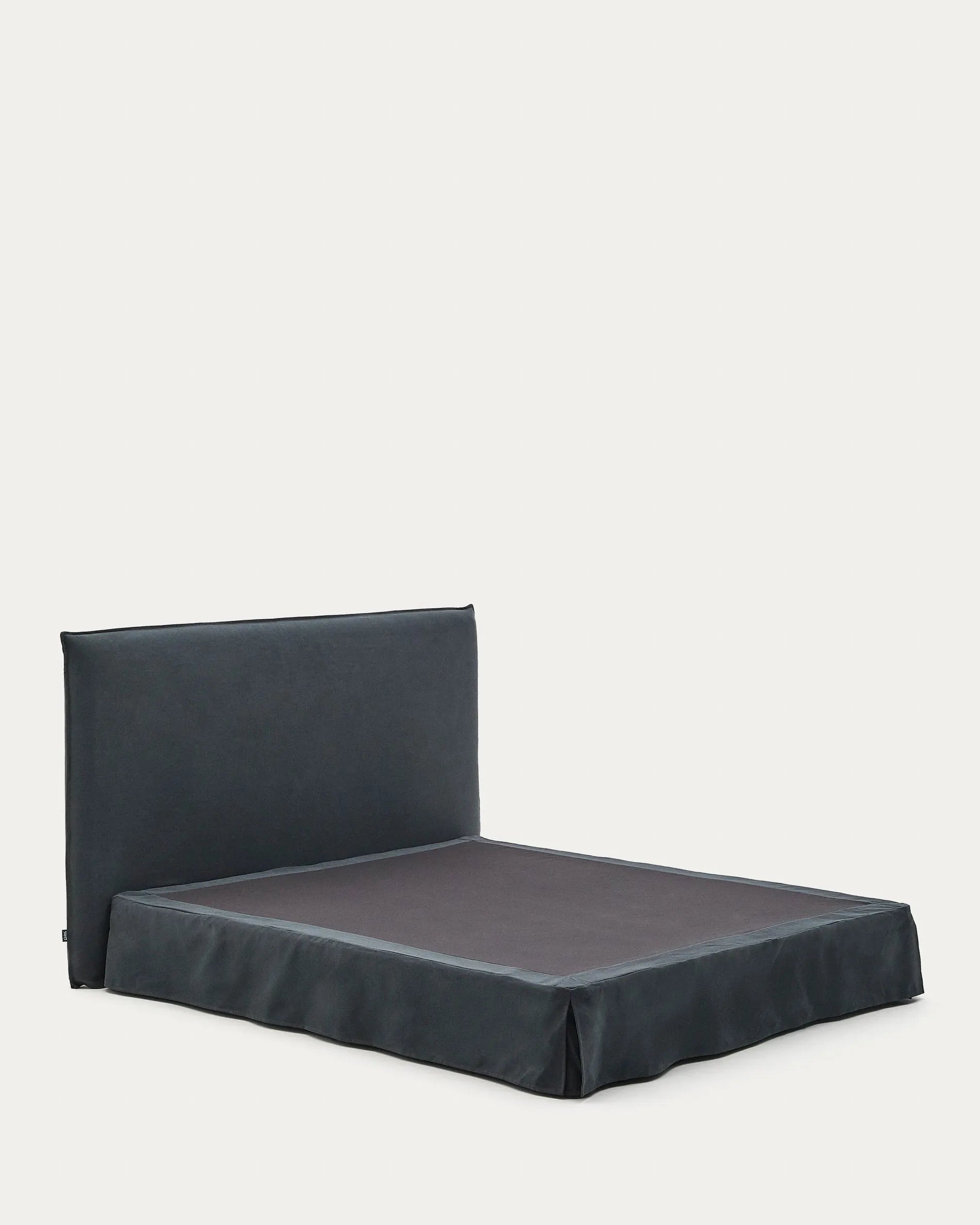 Eleganter Bettbezug aus Leinen und Baumwolle in Anthrazitgrau für 180x200 cm Matratzen, stilvoll und pflegeleicht.