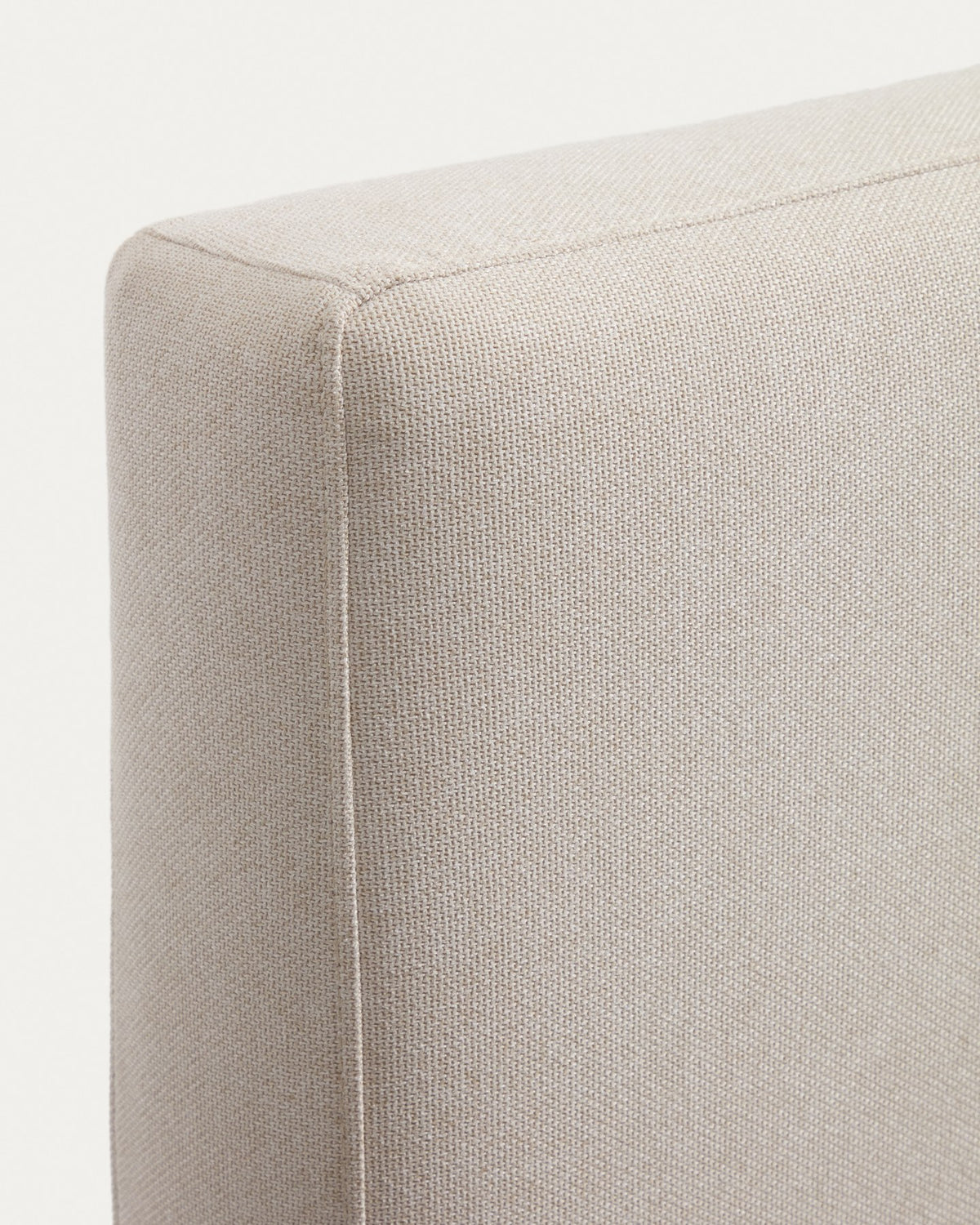 Bett Blok in Écru von Kave Home mit aufklappbarem Bettkasten, breiter Rahmen aus Holz und Stahl, für Matratzengrösse 90 x 200 cm