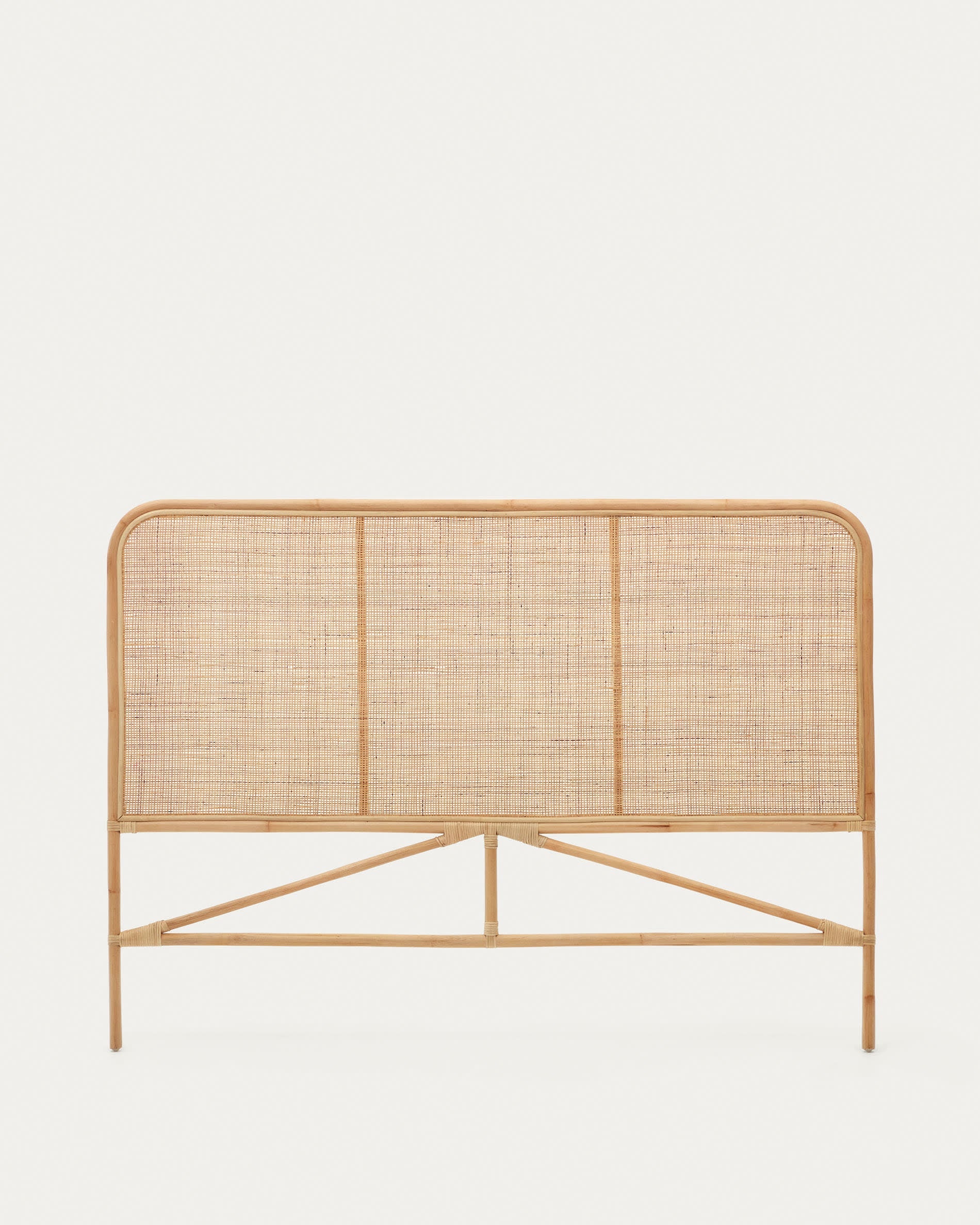 Elegantes Quiterie Rattan-Kopfteil, 150/160 cm, natürliches Finish, umweltfreundlich, stilvoll, langlebig.