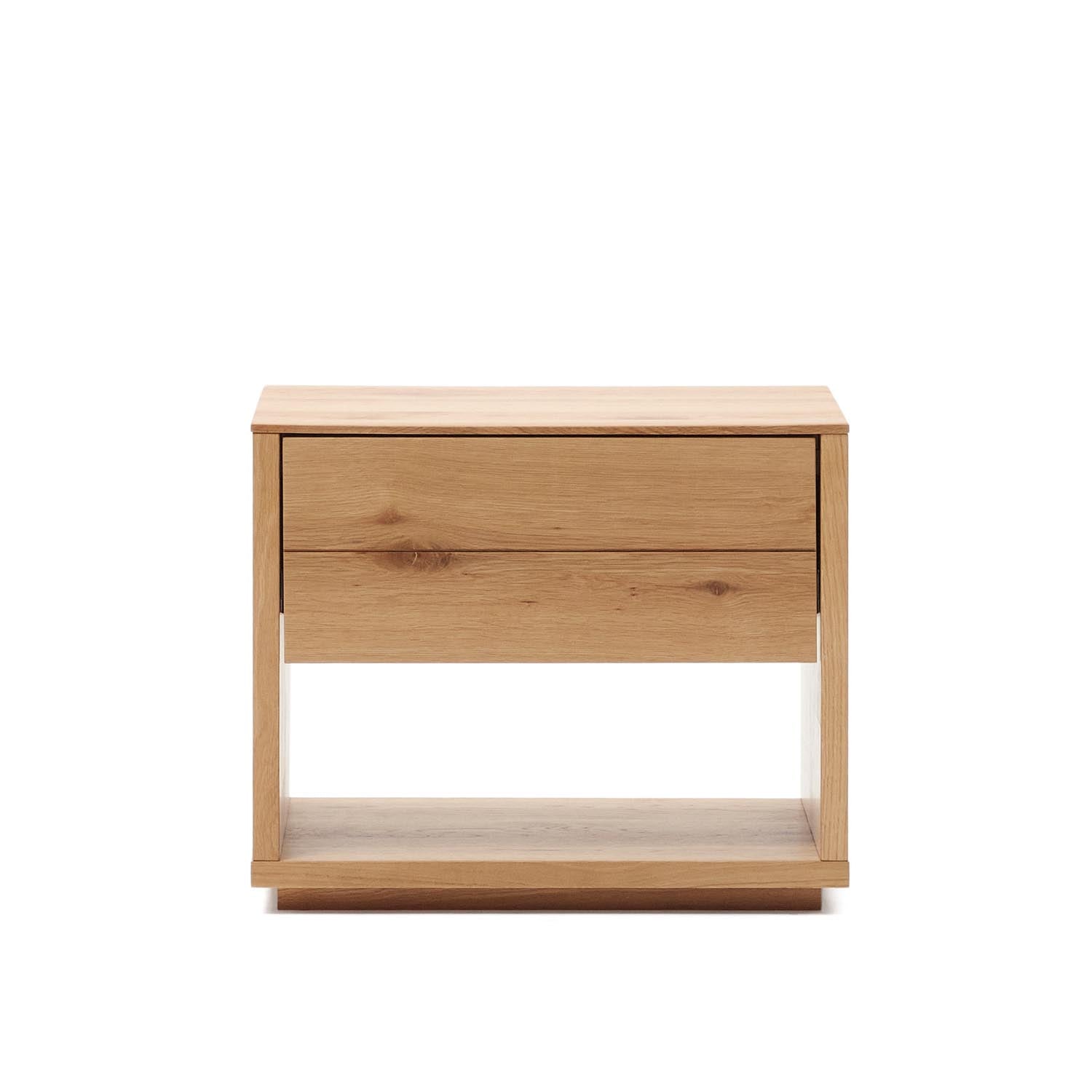 Eleganter Alguema Nachttisch aus Eichenfurnier, 60x50 cm, stilvoll, langlebig, ideal für modernes Schlafzimmer.