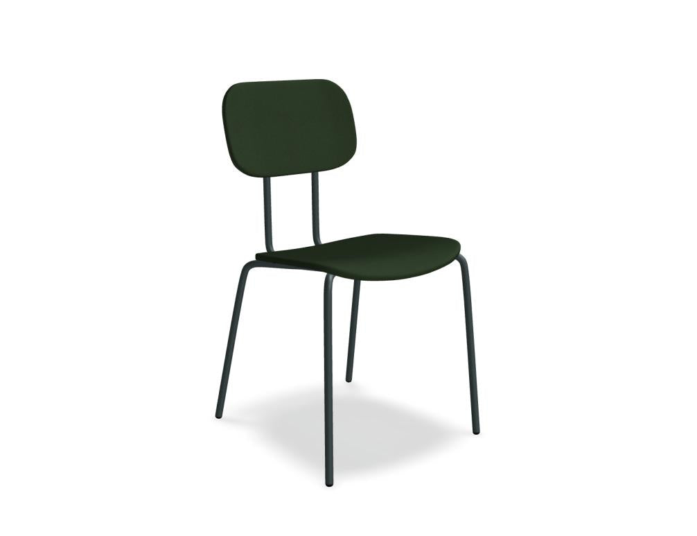 New School N1N01F - gepolsterter Stuhl mit 4-Bein-Gestell in  präsentiert im Onlineshop von KAQTU Design AG. Stuhl ist von Mdd