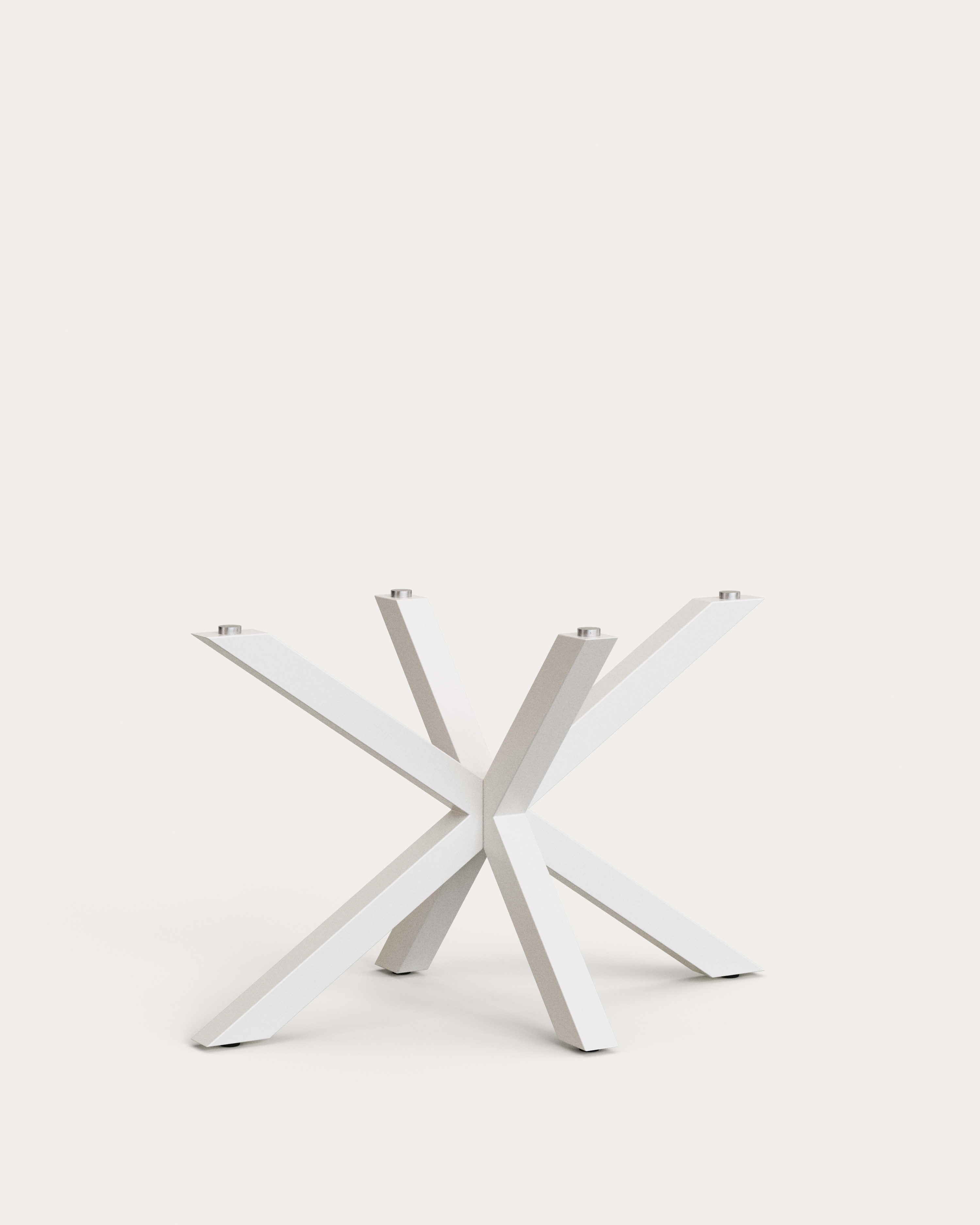 Moderne, weisse Tischbeine Argo von Kave Home: robust, minimalistisch, ideal für rechteckige/ovale Tischplatten. Stilvoll & funktional.