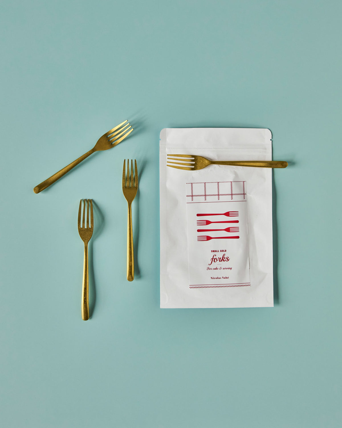 Kuchengabel, NVCake, Antikgoldenes Finish in Antikgoldenes Finish präsentiert im Onlineshop von KAQTU Design AG. Kuchengabel ist von Nicolas Vahé
