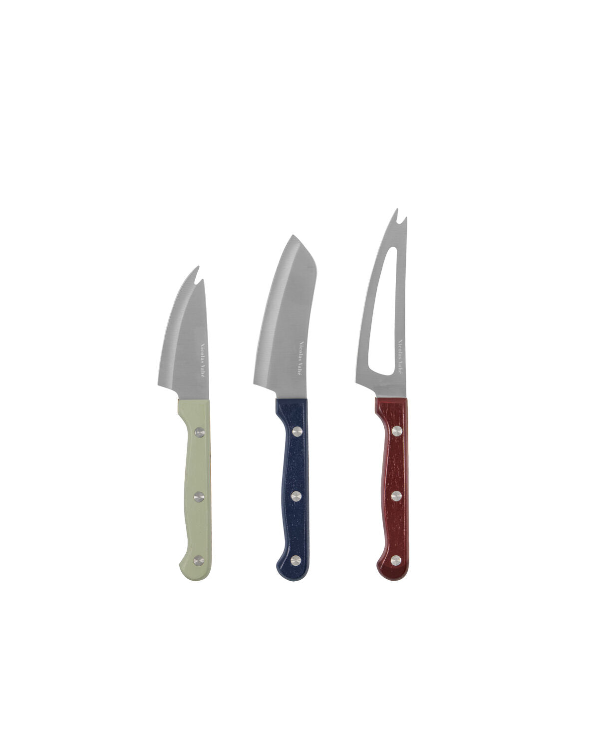Käsemesser, NVCheese Knives, Weiß, Blau, Rot in White präsentiert im Onlineshop von KAQTU Design AG. Käsemesser ist von Nicolas Vahé