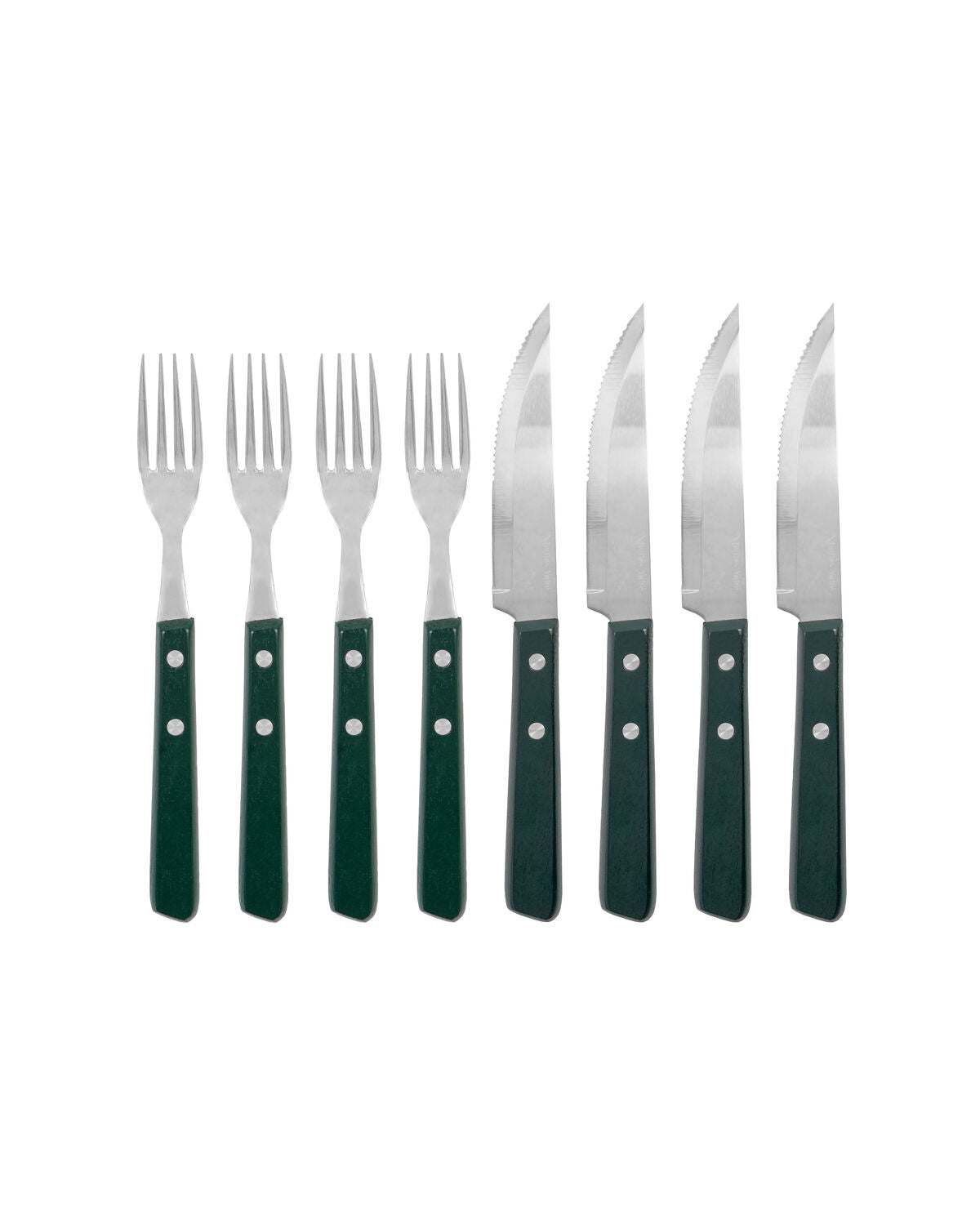 Steakmesser- und Gabelset, NVSteak, Grün in Green präsentiert im Onlineshop von KAQTU Design AG. Steakmesser ist von Nicolas Vahé