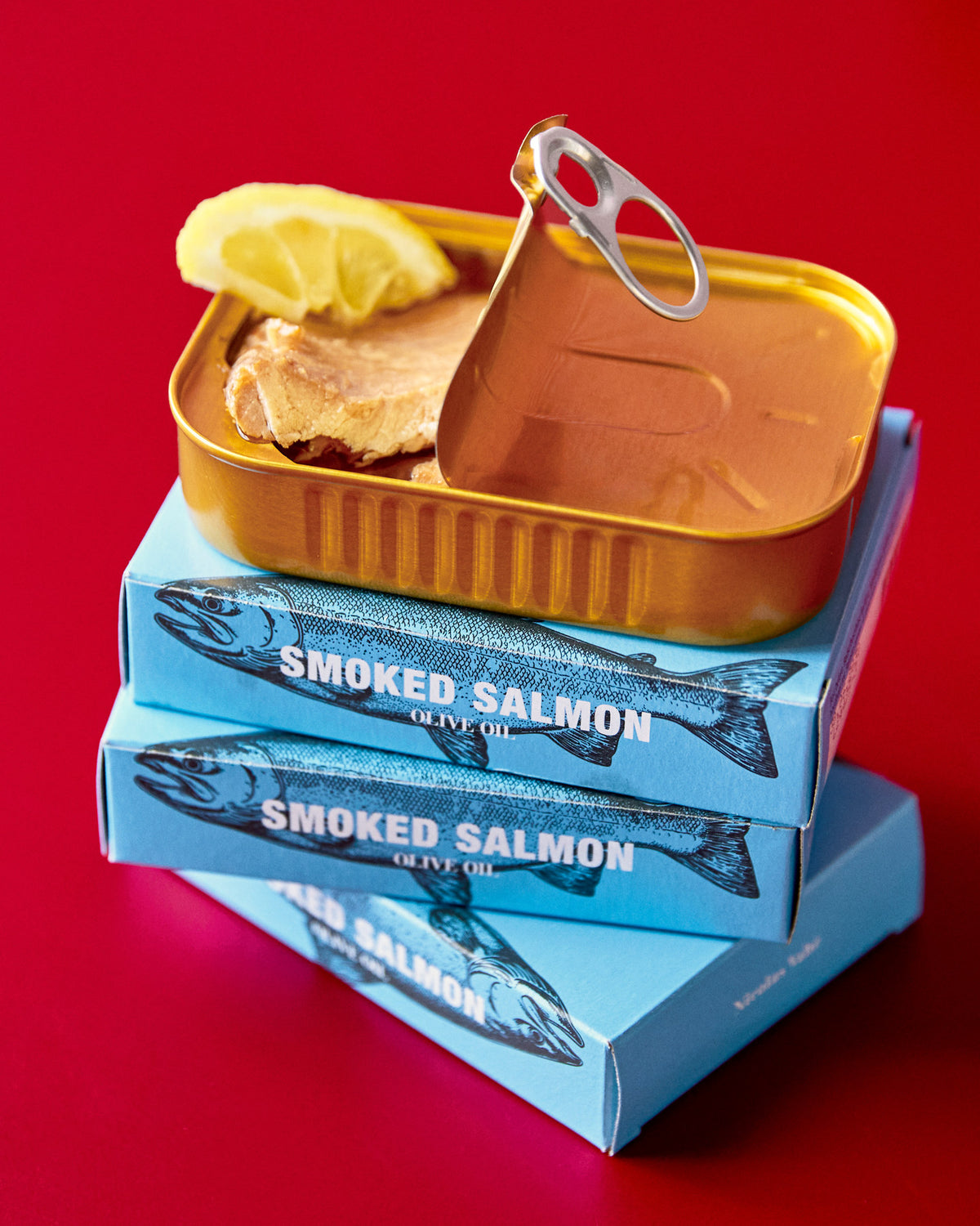 Räucherlachs, Olivenöl, 110 g in  präsentiert im Onlineshop von KAQTU Design AG. Lebensmittel ist von Nicolas Vahé
