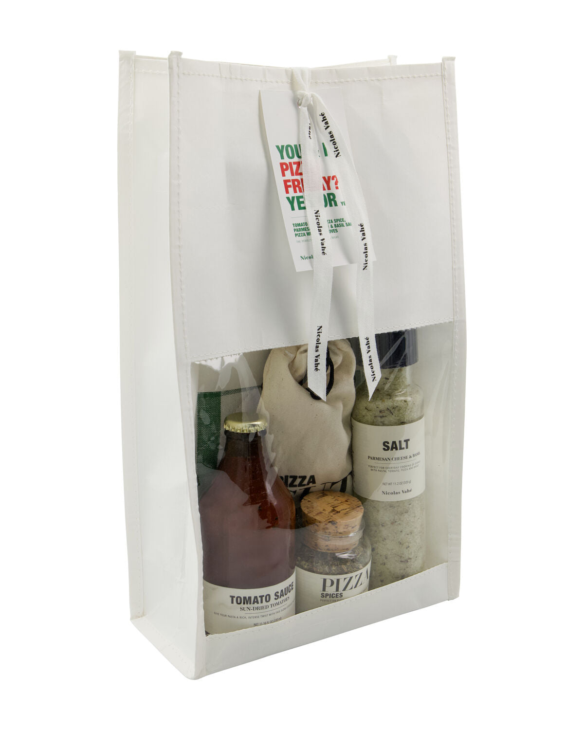 Gift bag, You & me, Pizza friday, 320|330|20 g|ml|g in  präsentiert im Onlineshop von KAQTU Design AG. Geschenkset ist von Nicolas Vahé