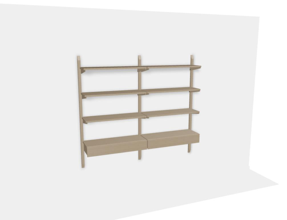 Noki NKI166D - Holzfachboden in Eiche Natur präsentiert im Onlineshop von KAQTU Design AG. Wandregal ist von Tamo
