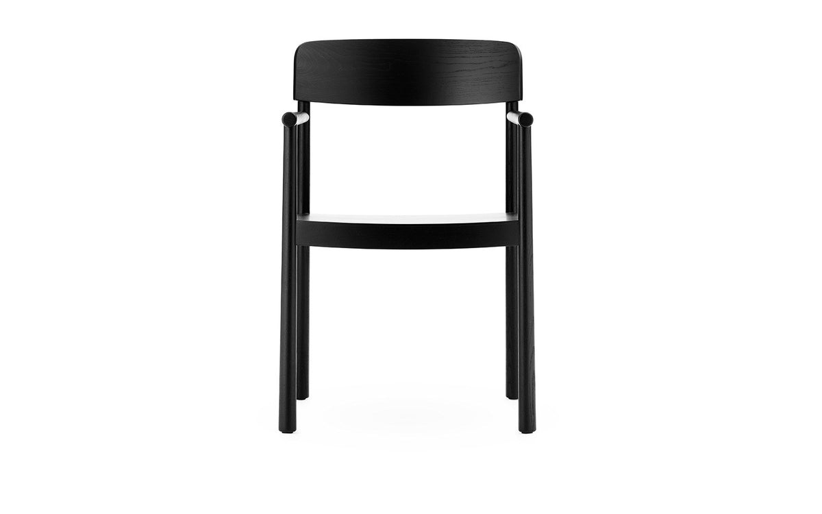 Timb Stuhl mit Armlehne in Schwarz präsentiert im Onlineshop von KAQTU Design AG. Stuhl mit Armlehne ist von Normann Copenhagen