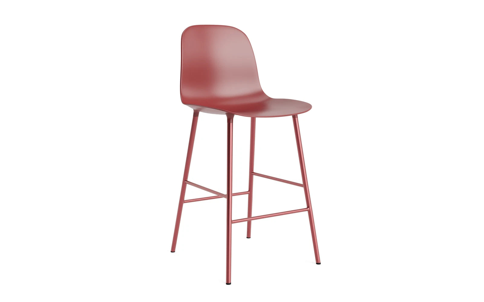Form Barstuhl 65 cm Stahl/ Rot in  präsentiert im Onlineshop von KAQTU Design AG. Barstuhl ist von Normann Copenhagen