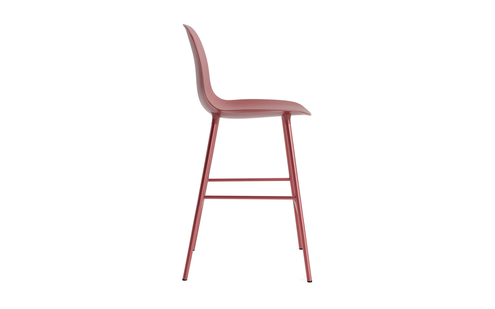 Form Barstuhl 65 cm Stahl/ Rot in  präsentiert im Onlineshop von KAQTU Design AG. Barstuhl ist von Normann Copenhagen