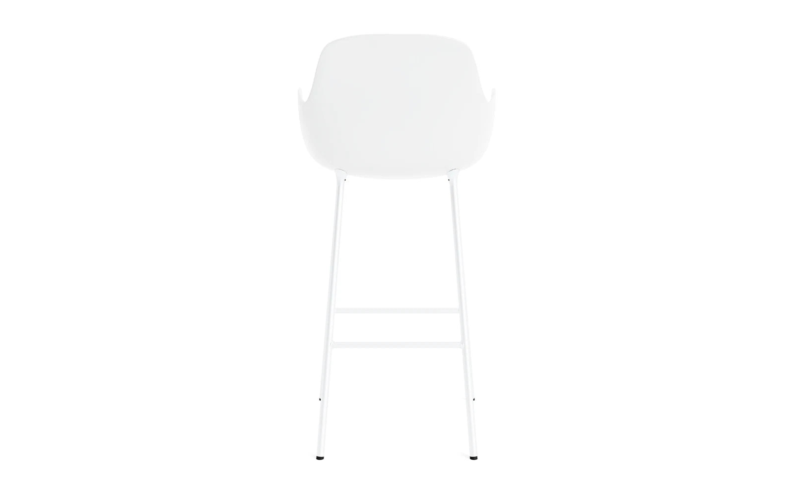 Form Barstuhl mit Armlehne 75 cm Stahl/ Weiss in  präsentiert im Onlineshop von KAQTU Design AG. Barstuhl ist von Normann Copenhagen