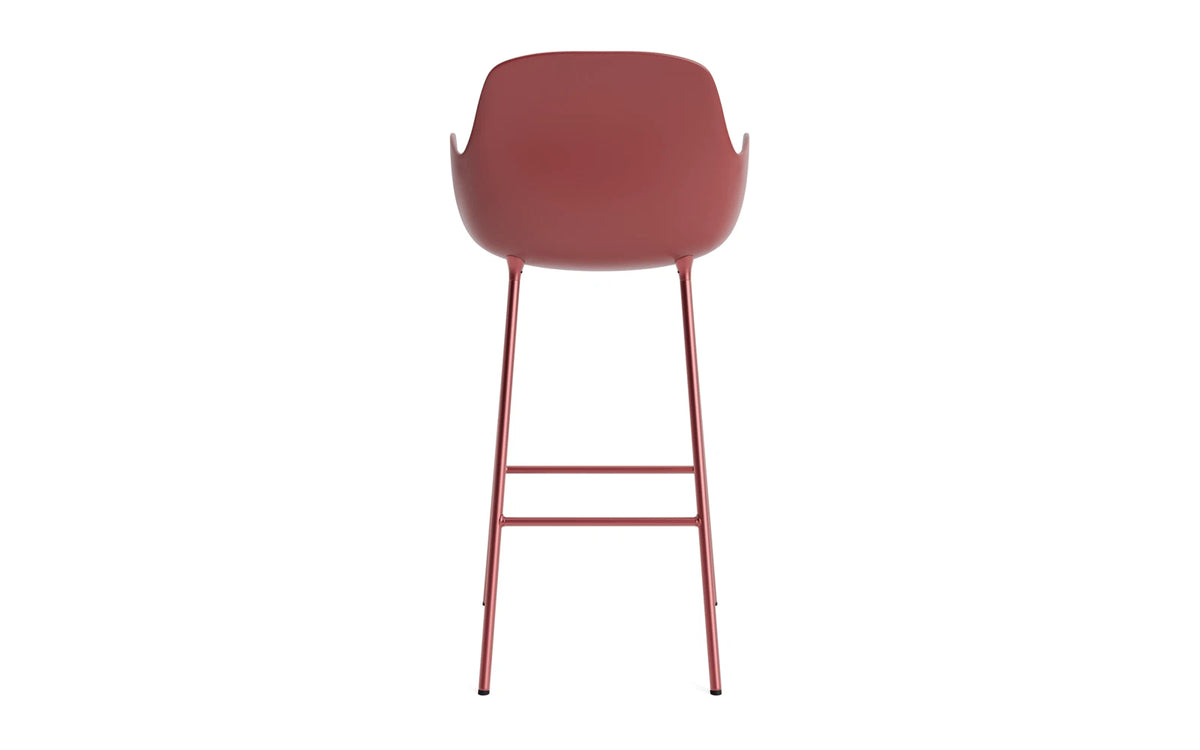 Form Barstuhl mit Armlehne in Rot präsentiert im Onlineshop von KAQTU Design AG. Barstuhl mit Armlehne ist von Normann Copenhagen