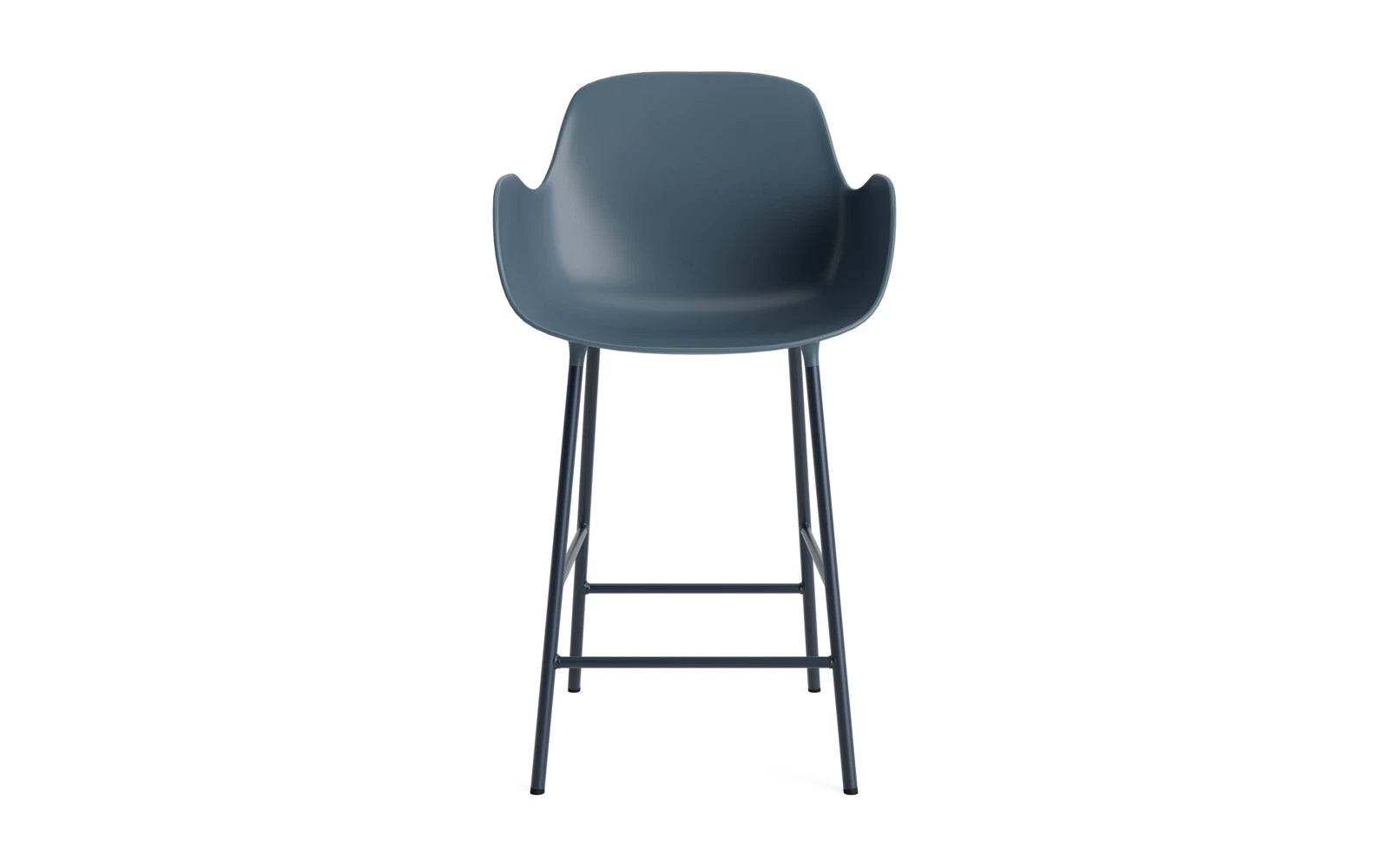 Form Barstuhl mit Armlehne 65 cm Stahl/ Blau in  präsentiert im Onlineshop von KAQTU Design AG. Barstuhl ist von Normann Copenhagen