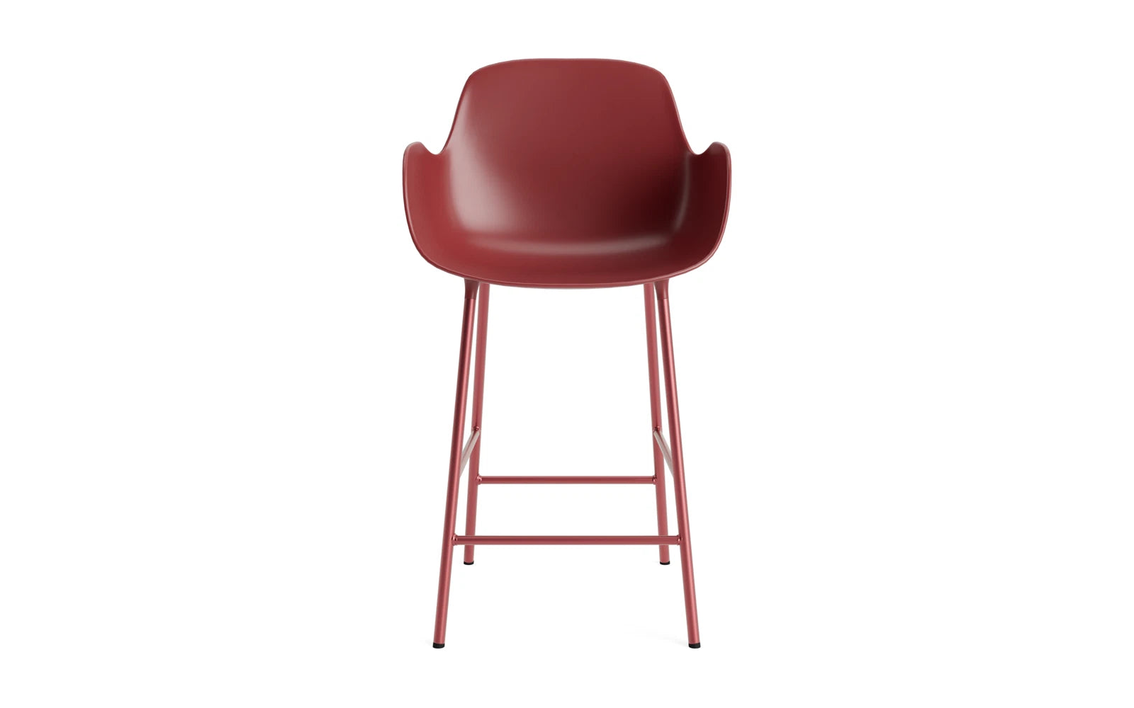Form Barstuhl mit Armlehne 65 cm Stahl/ Rot in  präsentiert im Onlineshop von KAQTU Design AG. Barstuhl ist von Normann Copenhagen