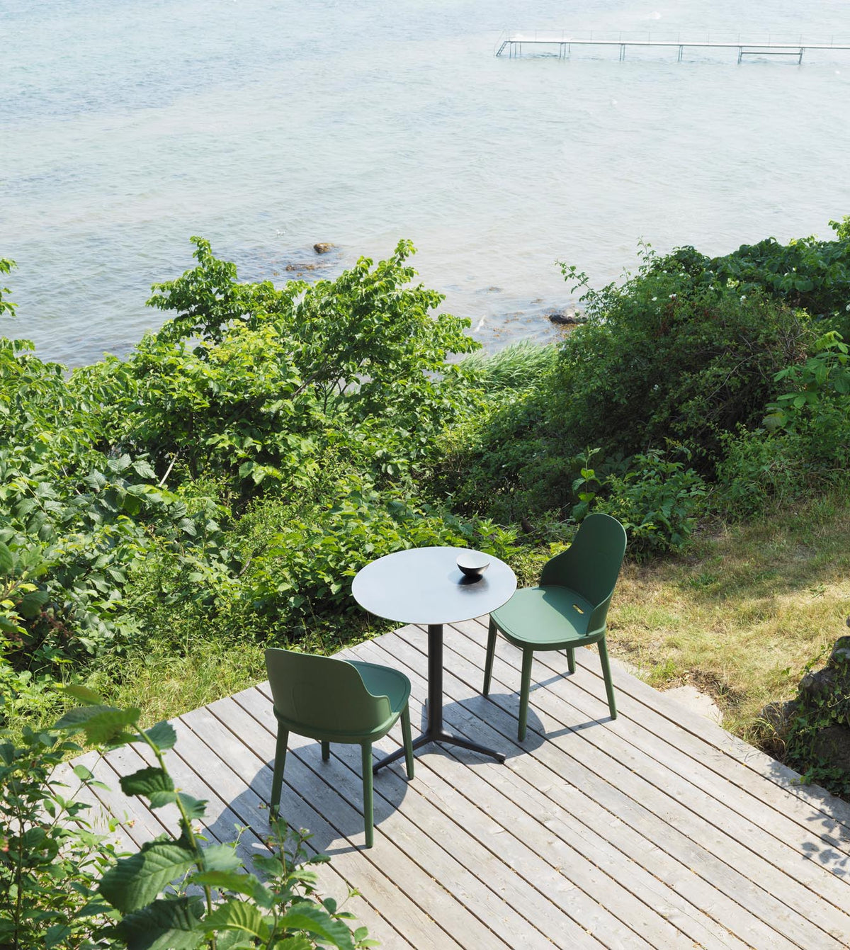 Allez Stuhl in Park grün präsentiert im Onlineshop von KAQTU Design AG. Stuhl ist von Normann Copenhagen