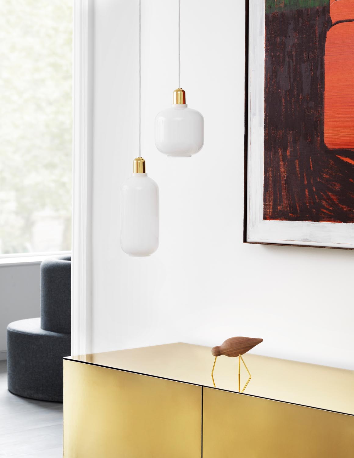 Amp Lampe klein EU in  präsentiert im Onlineshop von KAQTU Design AG. Pendelleuchte ist von Normann Copenhagen