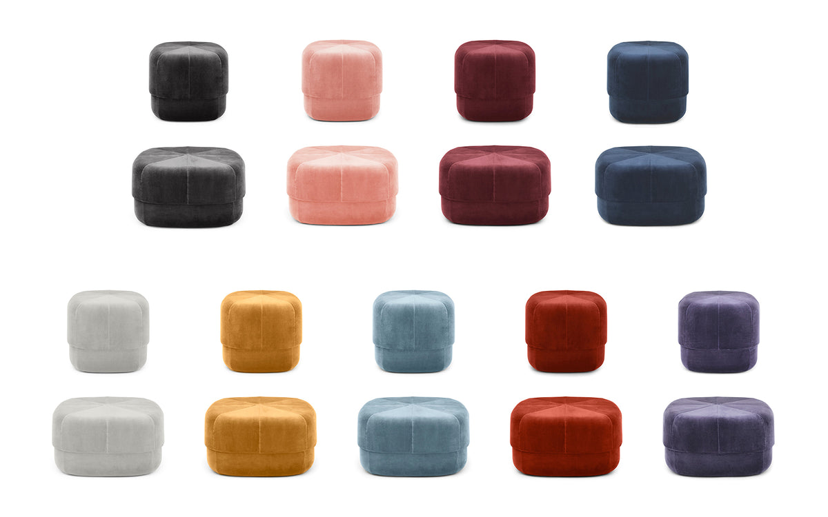Circus Pouf Gross gelb/Velour in  präsentiert im Onlineshop von KAQTU Design AG. Pouf ist von Normann Copenhagen