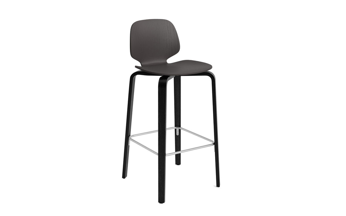 My Chair Barhocker 75 cm in Black präsentiert im Onlineshop von KAQTU Design AG. Barstuhl ist von Normann Copenhagen