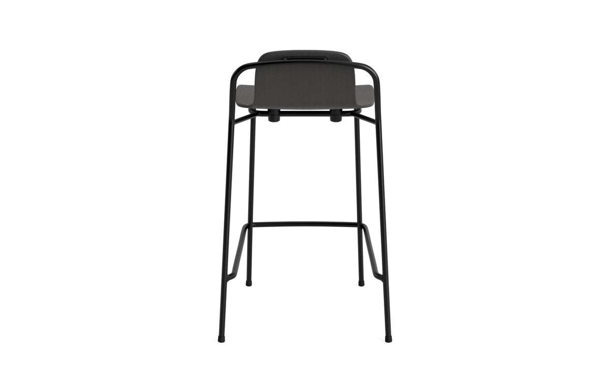 Studio Barhocker 65 cm schwarzes Stahl schwarz in Schwarz präsentiert im Onlineshop von KAQTU Design AG. Barhocker ist von Normann Copenhagen